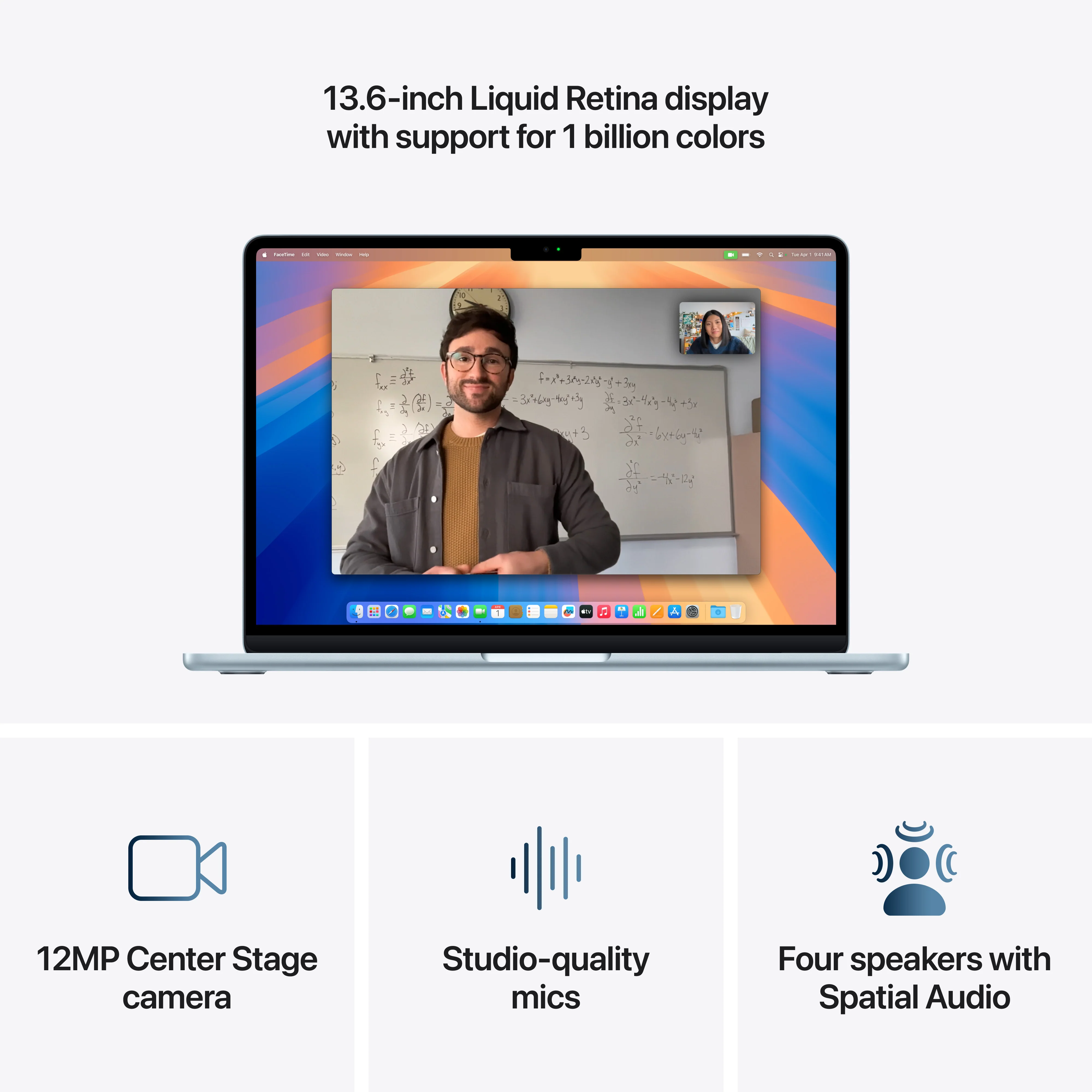 13-inch MacBook Air: Apple M4 chip with 10-core CPU and 8-core GPU, 256GB SSD - Sky Blue - Image 5