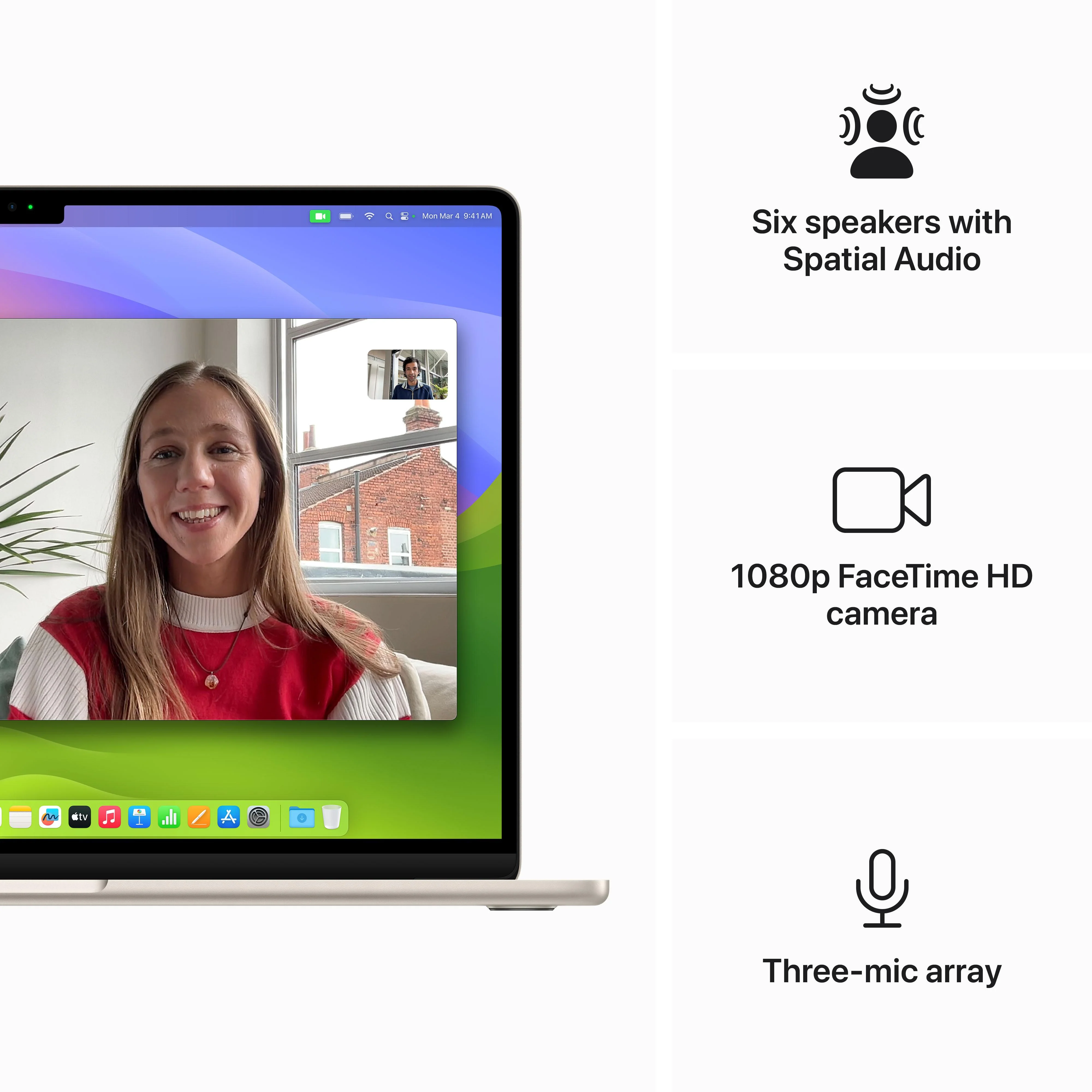 15-inch MacBook Air: Apple M3 chip with 8‑core CPU and 10‑core GPU, 256GB SSD - Starlight - Image 6