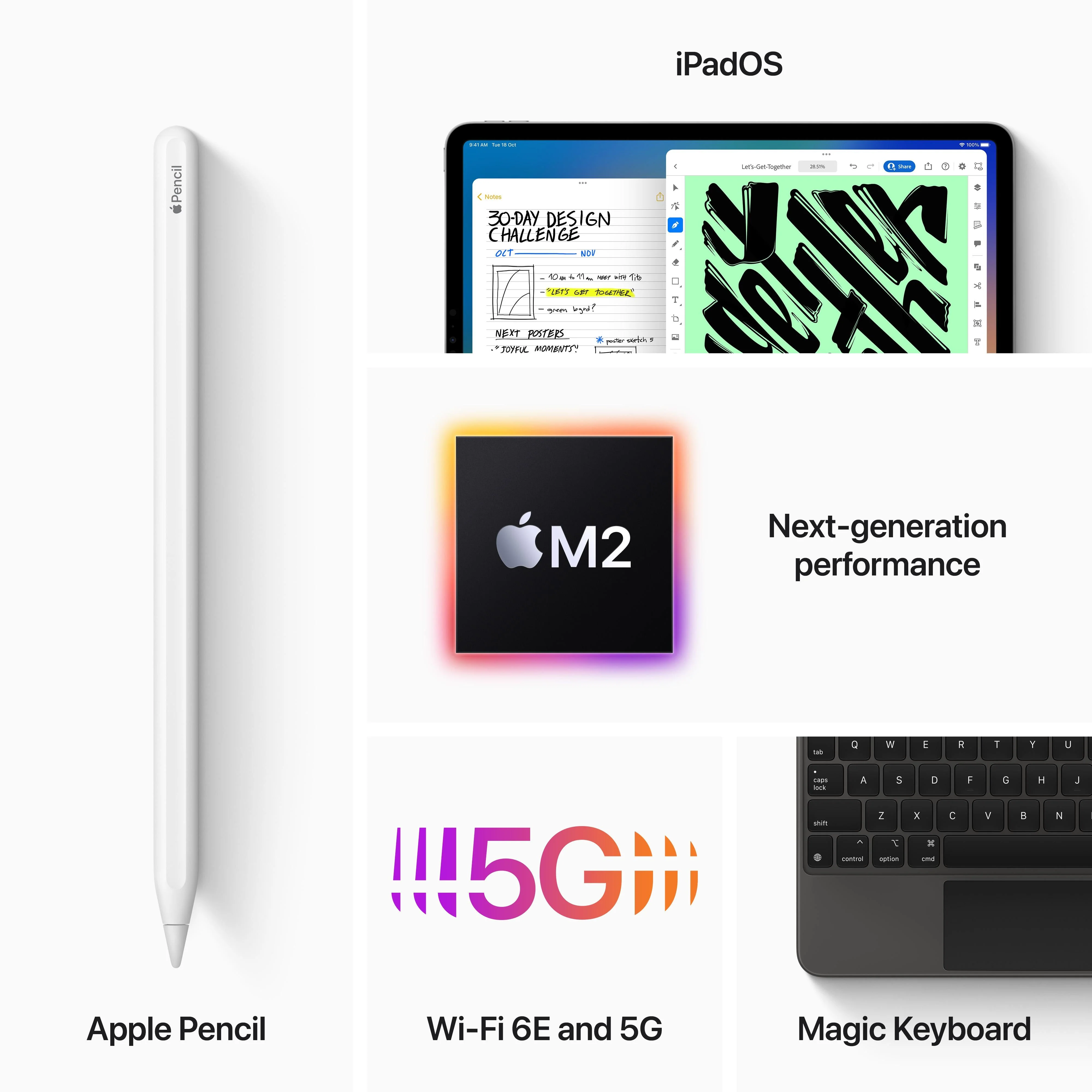 2022 11-inch iPad Pro Wi-Fi + Cellular 128GB - Silver (4th generation) - Image 7