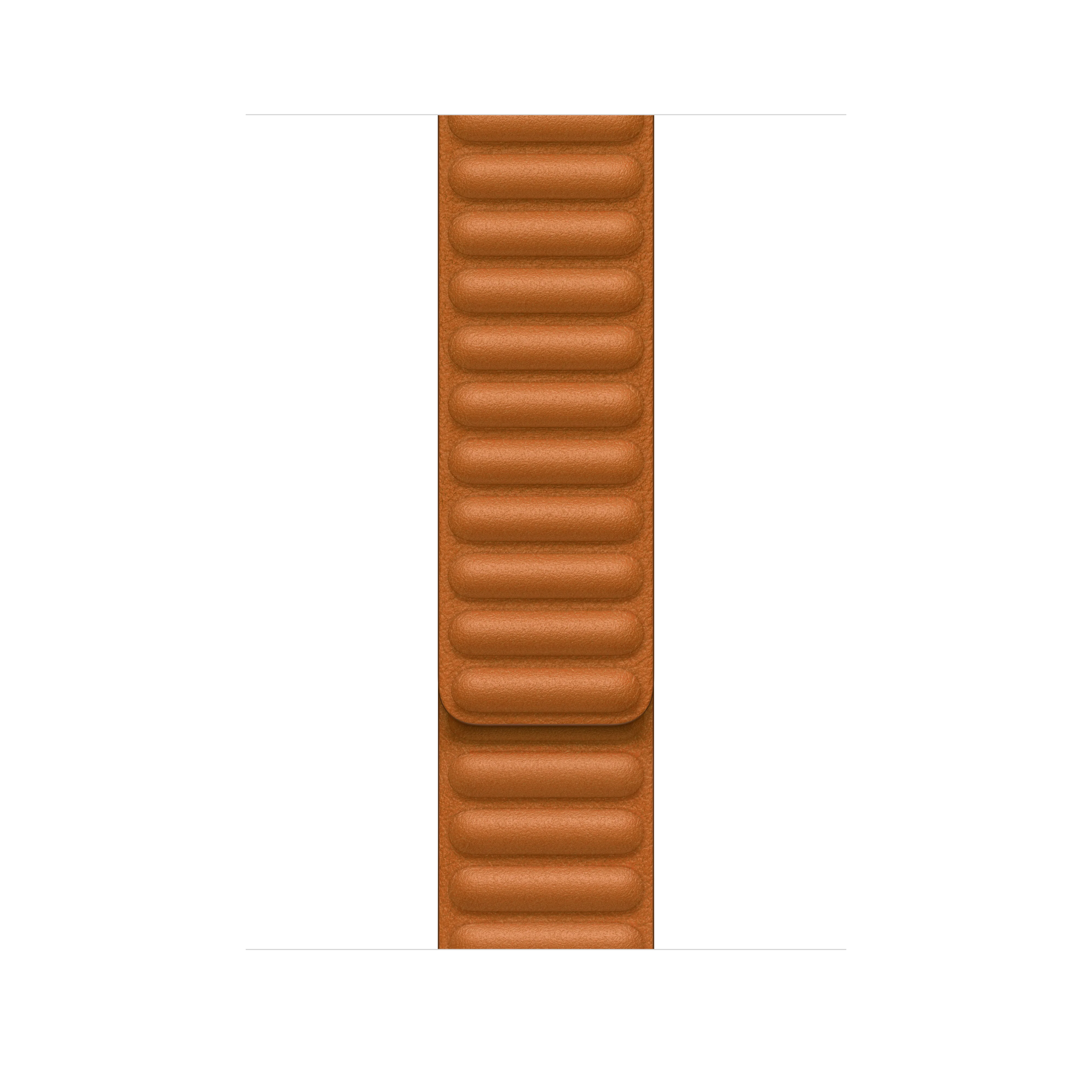 45mm Golden Brown Leather Link - M/L
