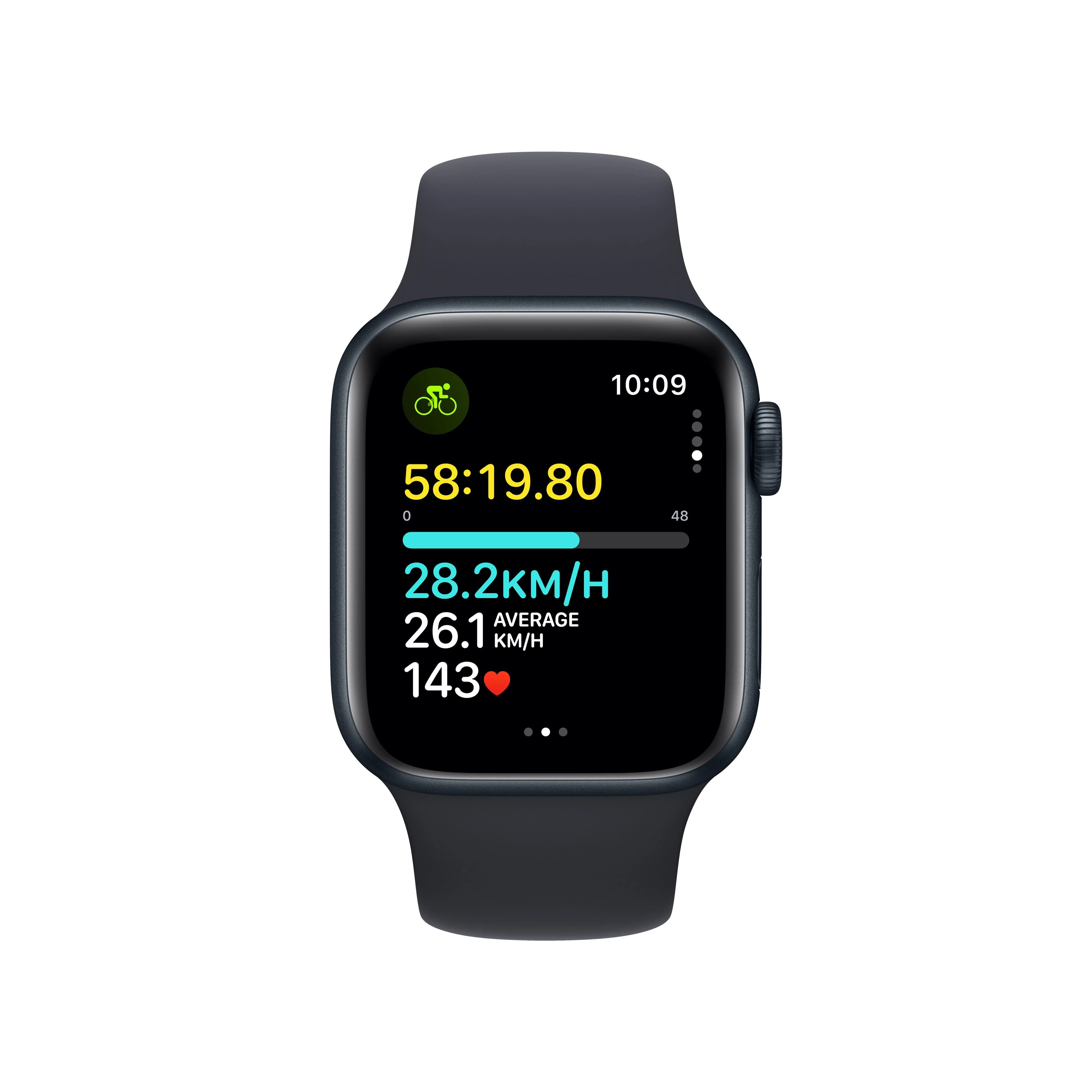 Apple Watch SE GPS 40mm Midnight Aluminium Case with Midnight Sport Band - S/M - Image 6