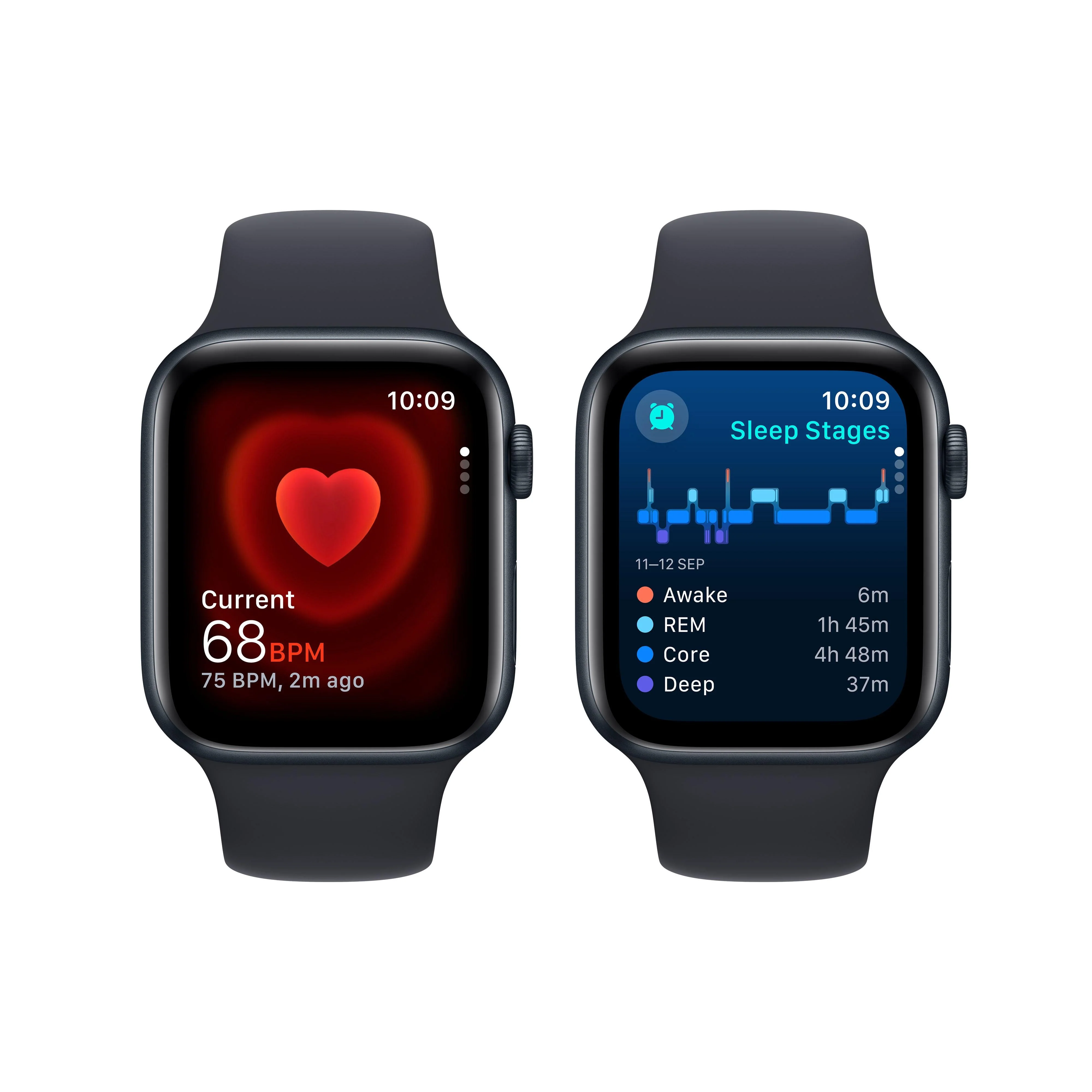 Apple Watch SE GPS 44mm Midnight Aluminium Case with Midnight Sport Band - S/M - Image 5