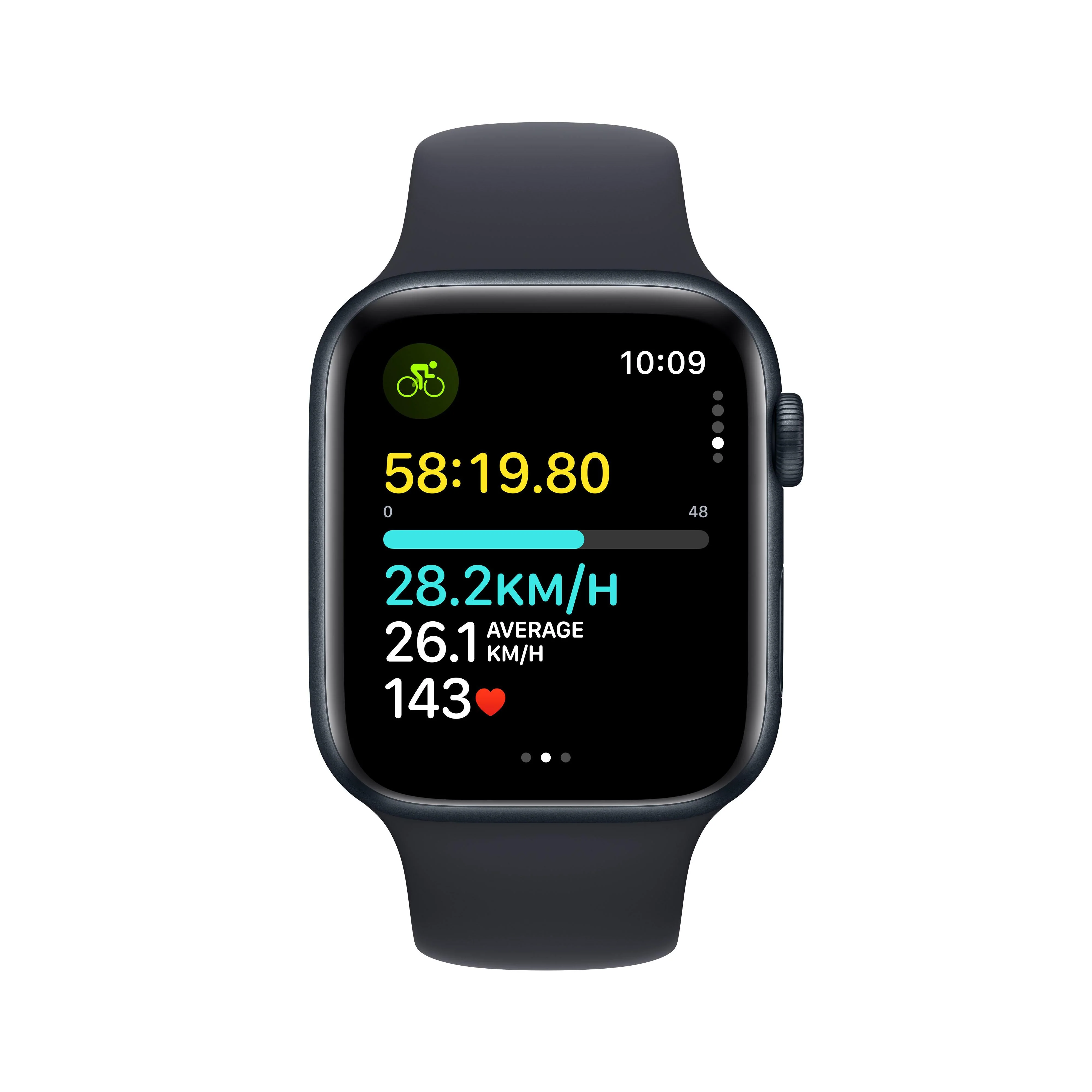Apple Watch SE GPS 44mm Midnight Aluminium Case with Midnight Sport Band - M/L - Image 6