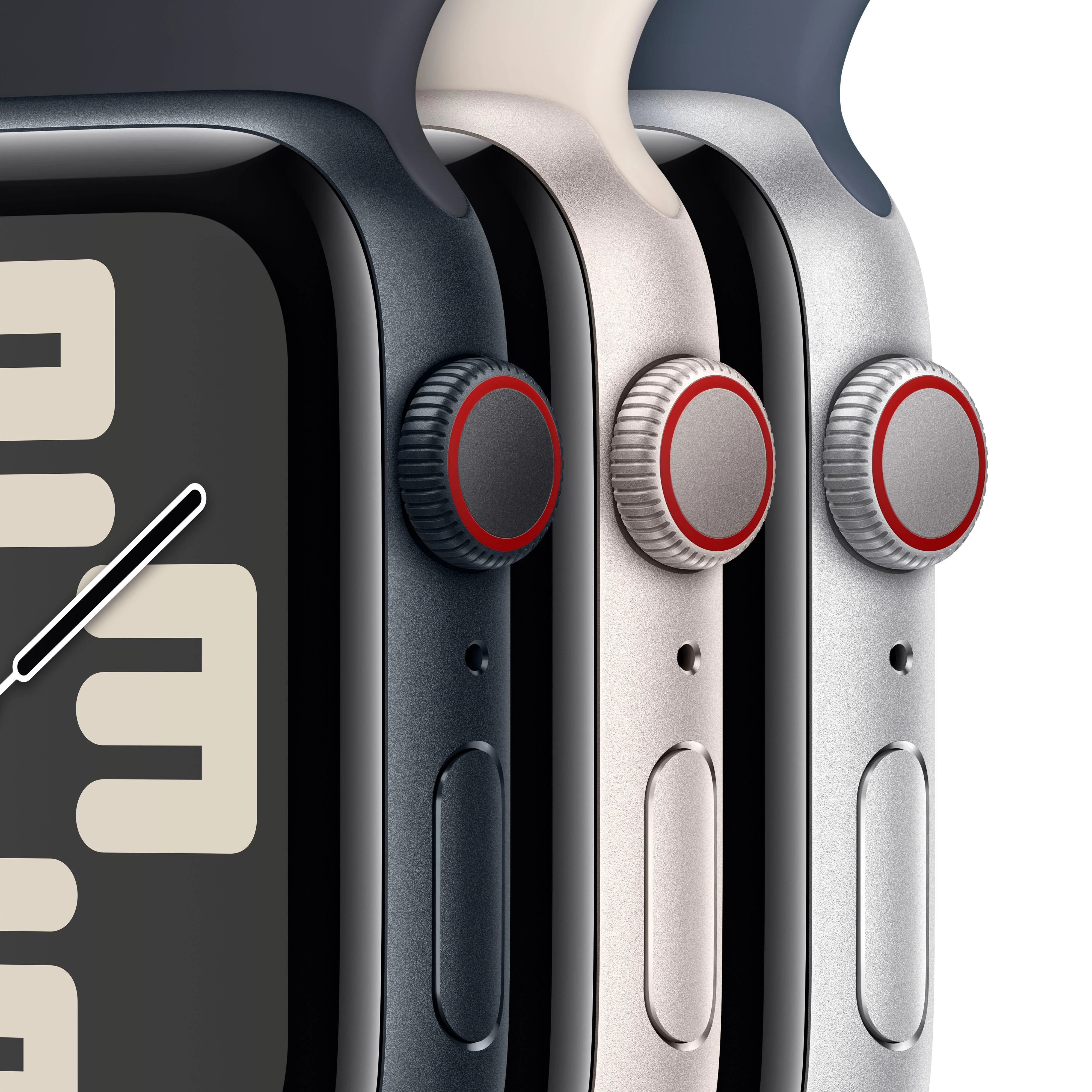 Apple Watch SE GPS + Cellular 44mm Starlight Aluminium Case with Starlight Sport Band - M/L - Image 3