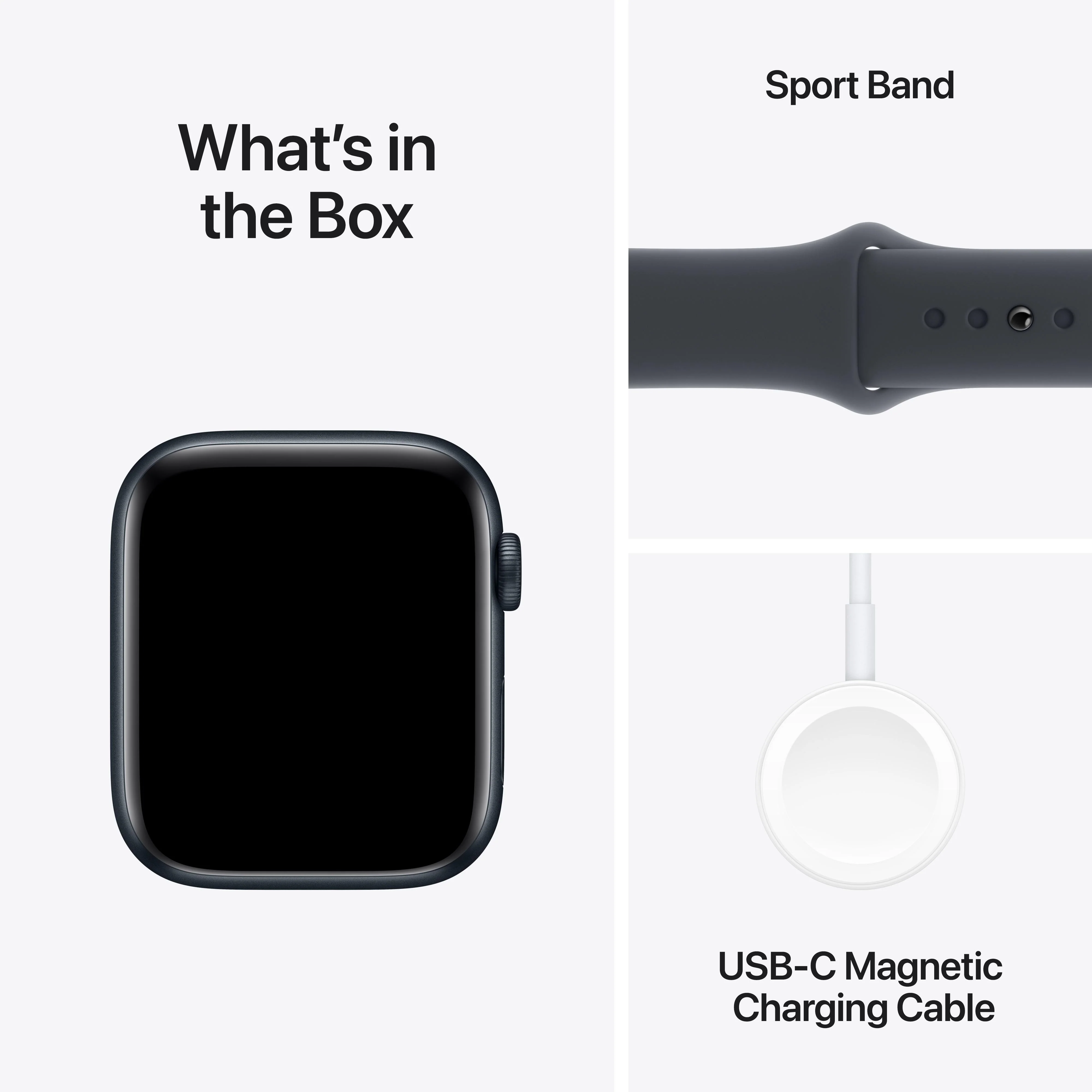 Apple Watch SE GPS 44mm Midnight Aluminium Case with Midnight Sport Band - S/M - Image 7