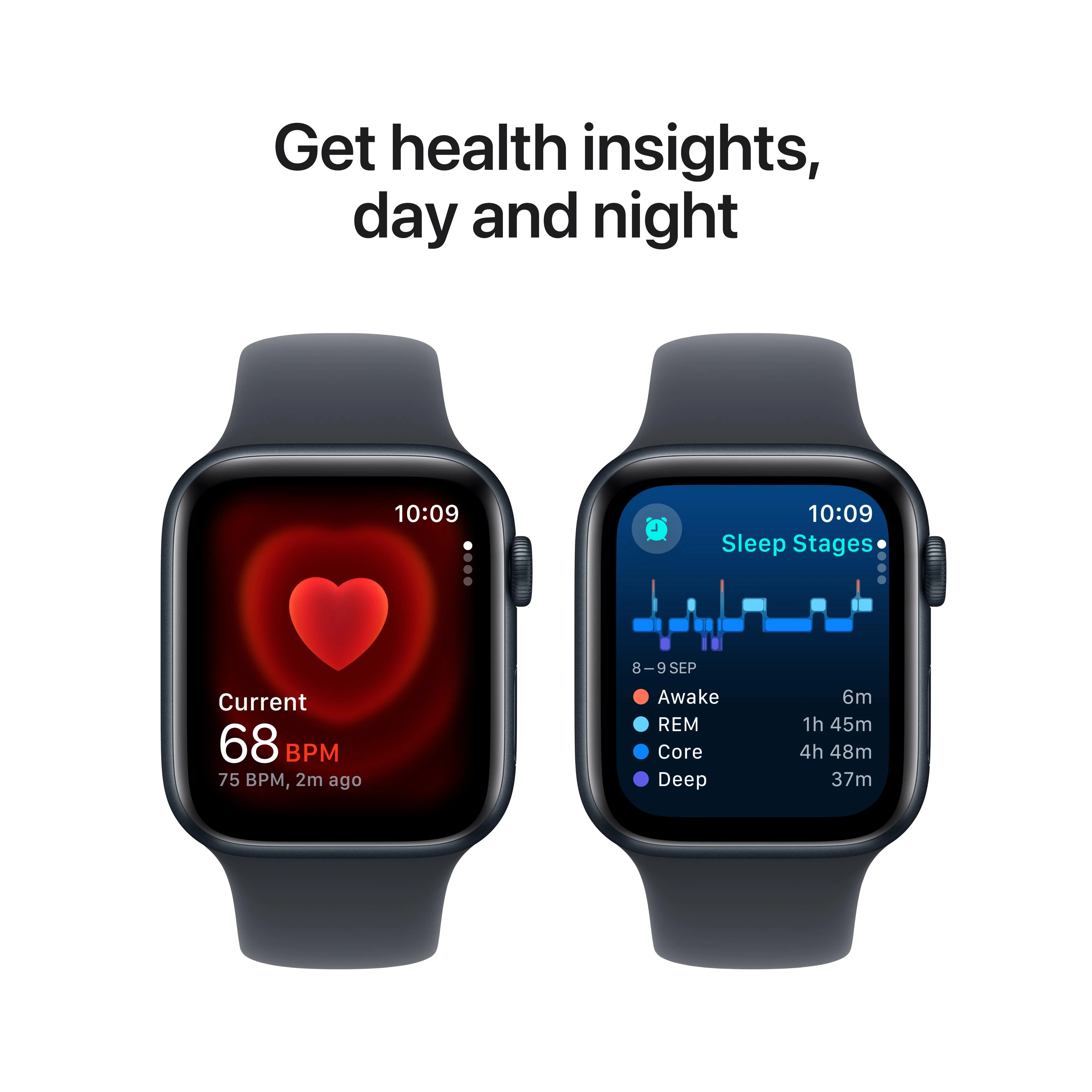 Apple Watch SE GPS 44mm Midnight Aluminium Case with Midnight Sport Band - M/L - Image 5