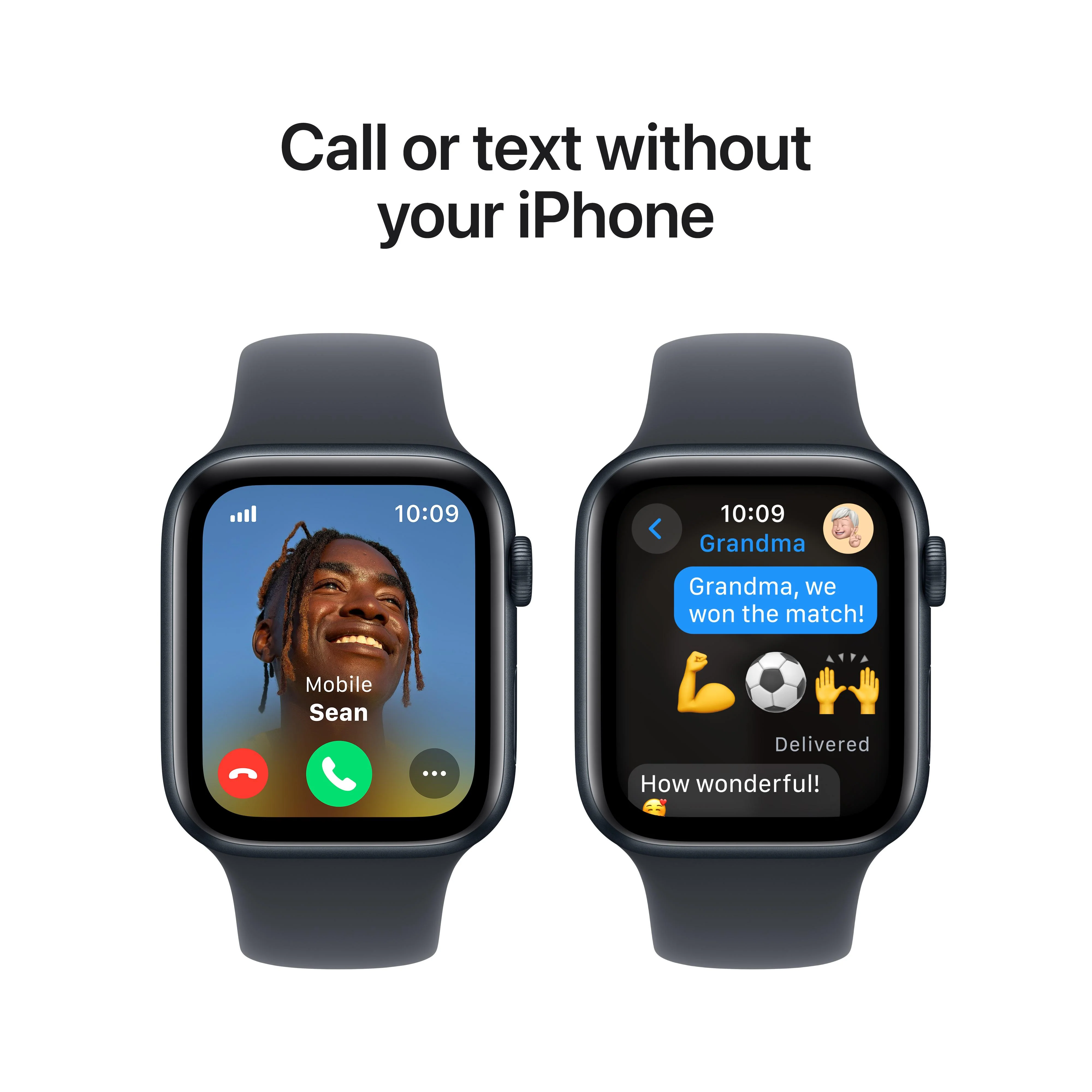 Apple Watch SE GPS + Cellular 44mm Midnight Aluminium Case with Midnight Sport Band - M/L - Image 4