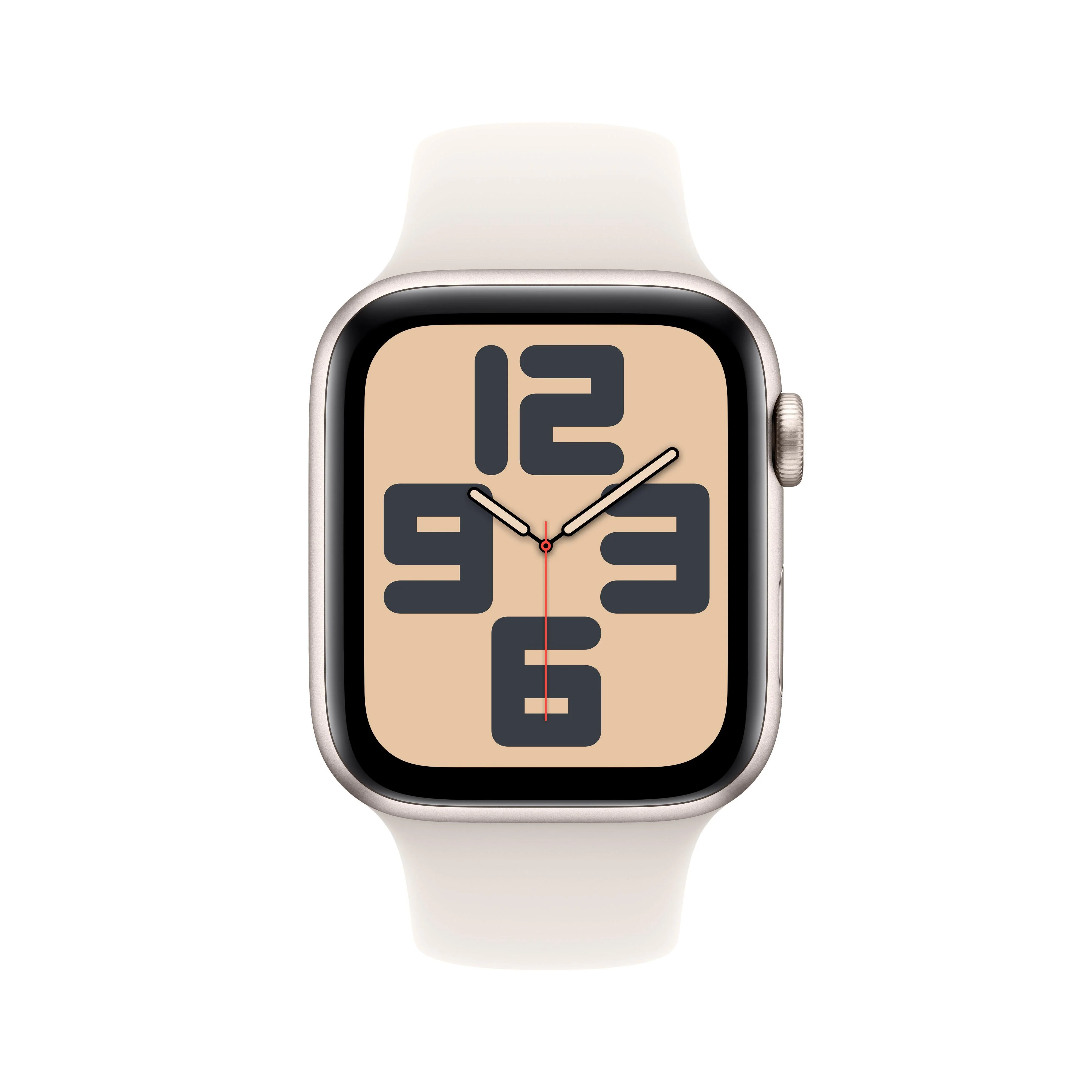 Apple Watch SE GPS + Cellular 44mm Starlight Aluminium Case with Starlight Sport Band - S/M - Image 2