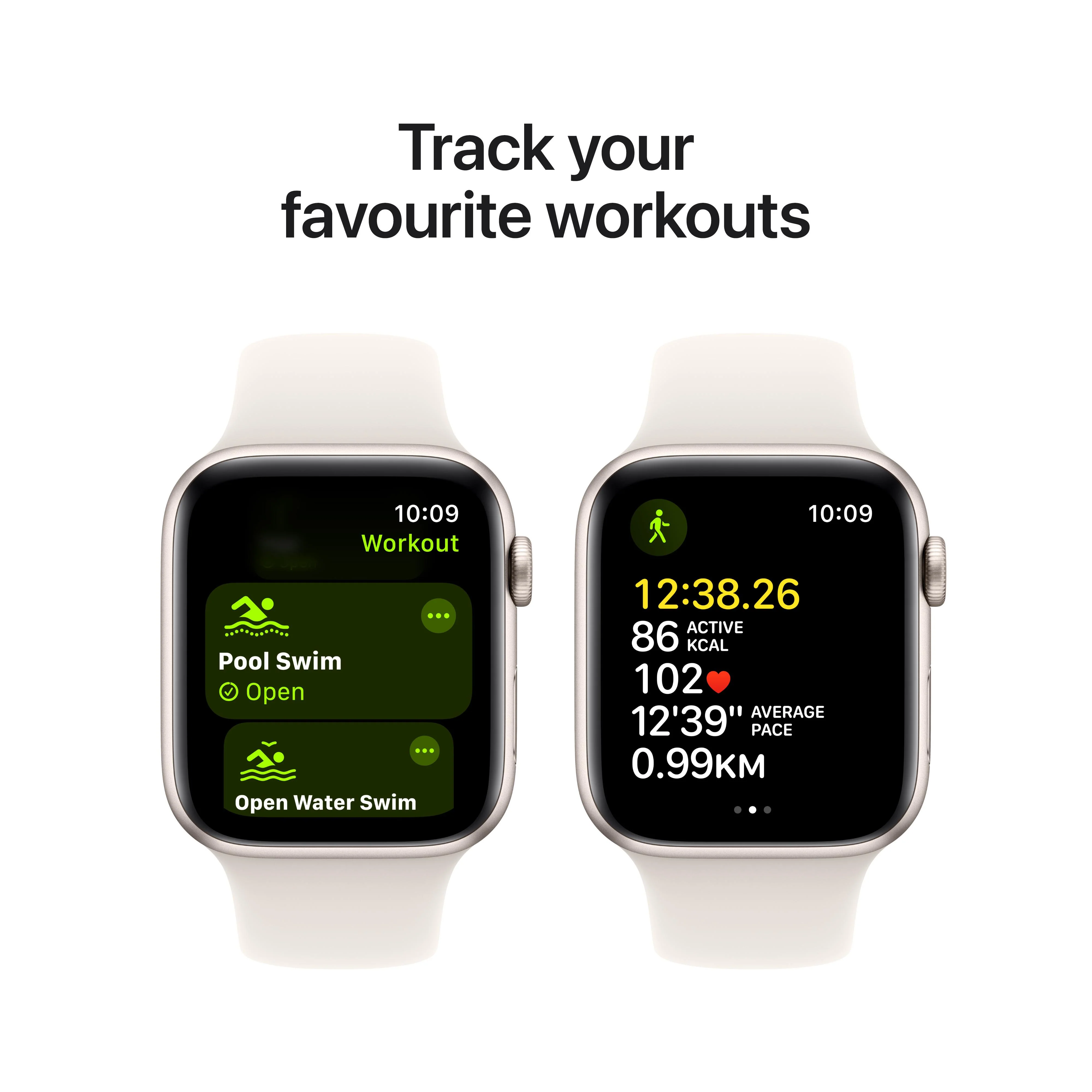 Apple Watch SE GPS + Cellular 44mm Starlight Aluminium Case with Starlight Sport Band - M/L - Image 6
