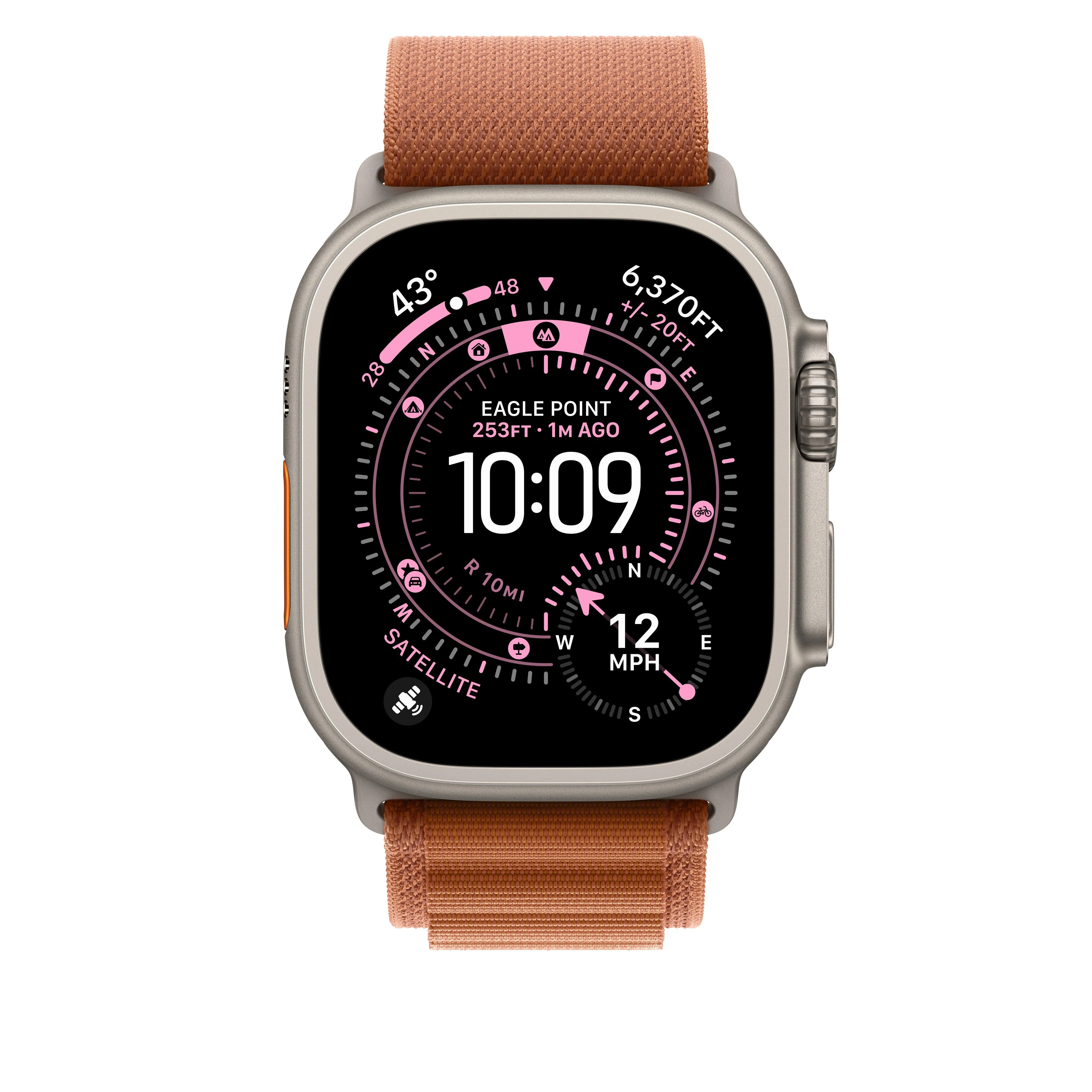 49mm Terracotta Alpine Loop - Medium - Natural Titanium Finish - Image 3