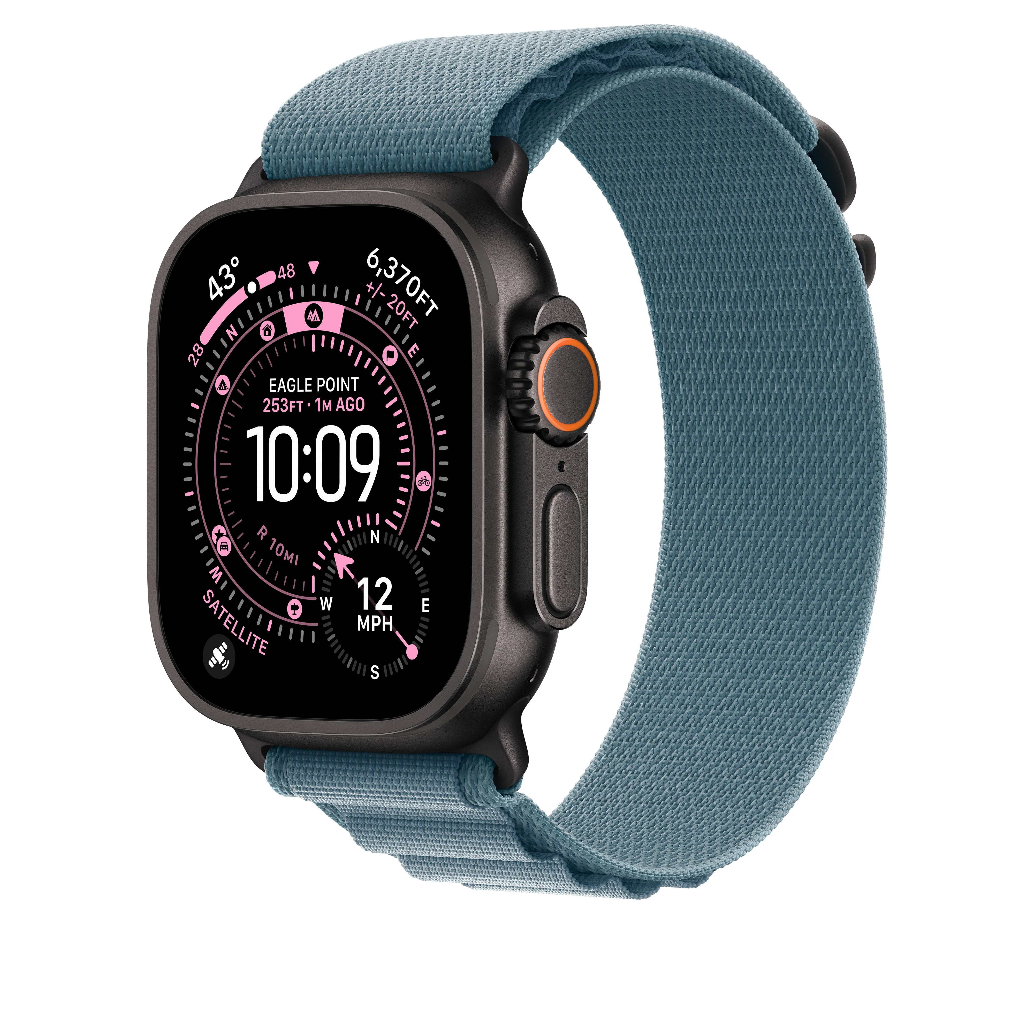49mm Light Blue Alpine Loop - Medium - Black Titanium Finish - Image 2