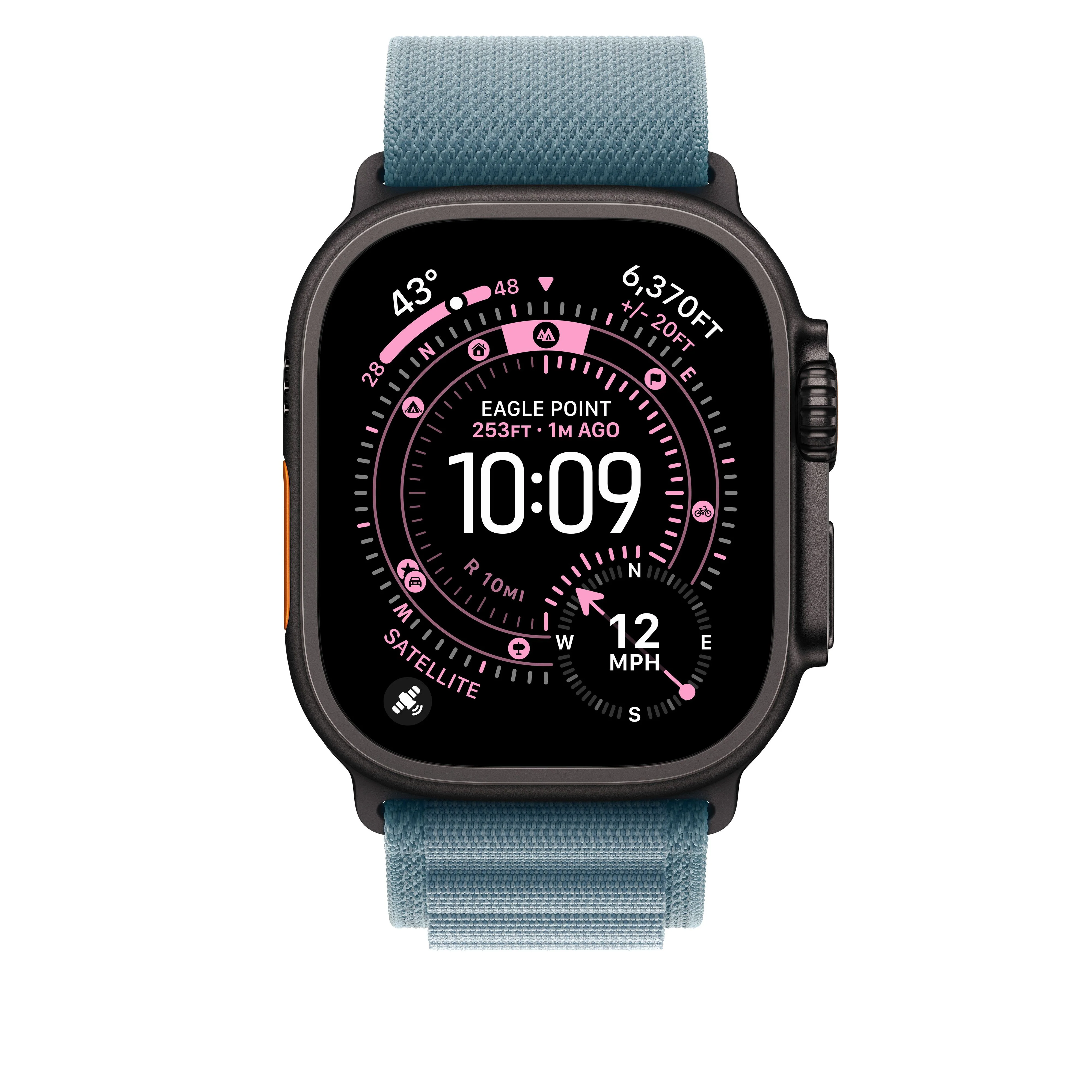 49mm Light Blue Alpine Loop - Large - Black Titanium Finish - Image 3