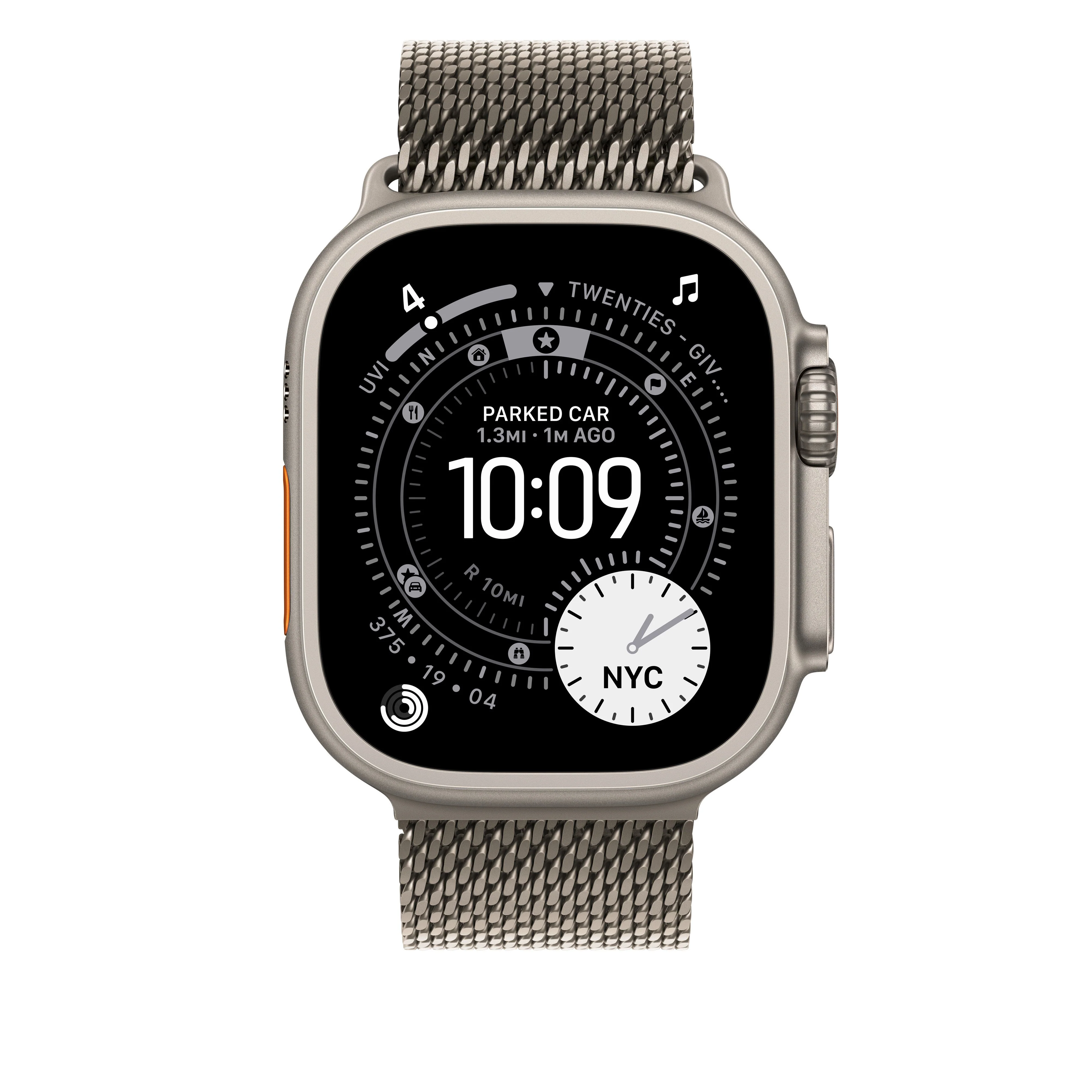49mm Natural Titanium Milanese Loop - Medium - Image 3