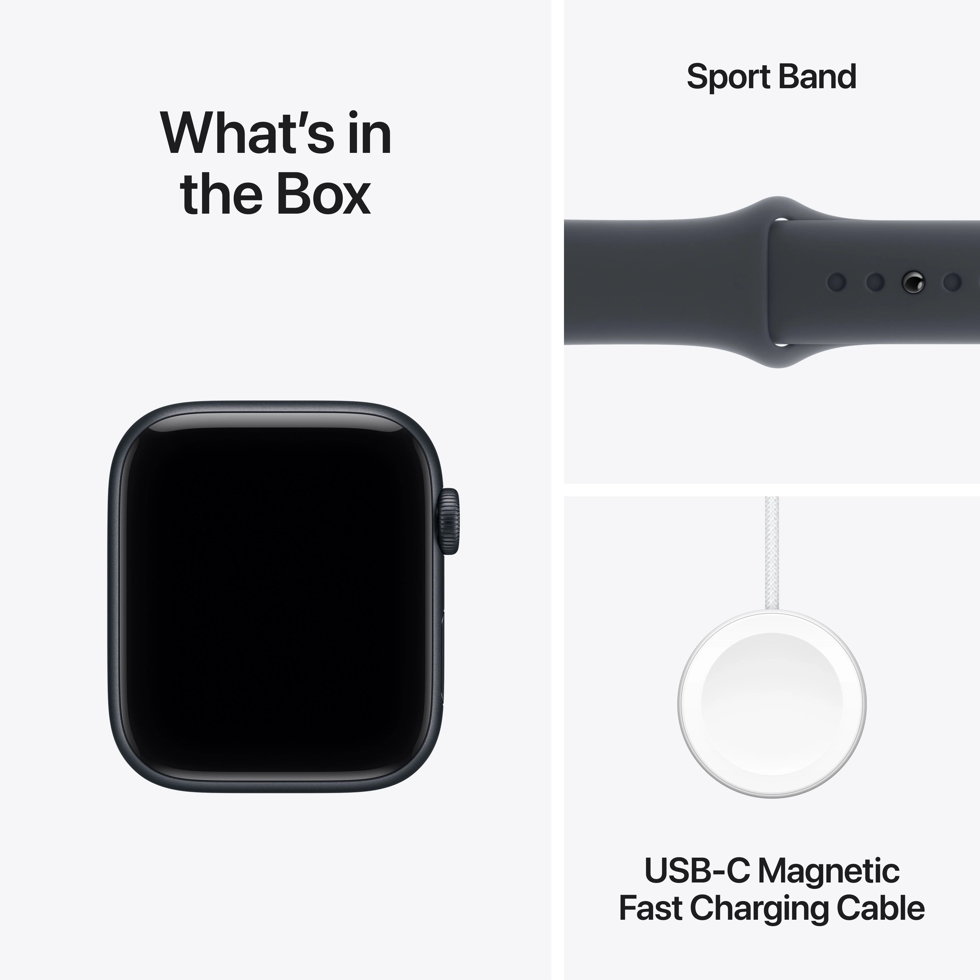 Apple Watch SE 3 GPS 44mm Midnight Aluminium Case with Midnight Sport Band - S/M - Image 8