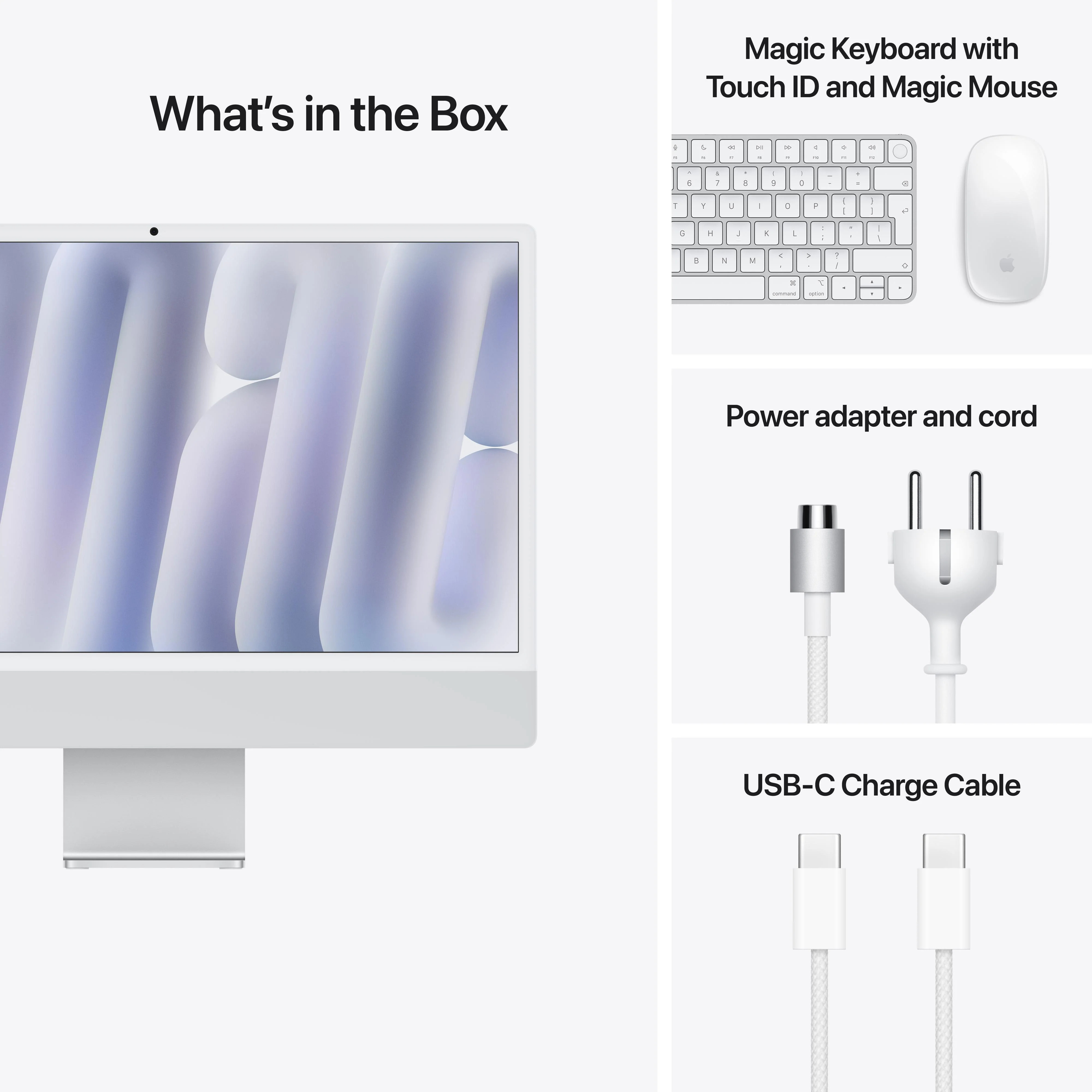 24-inch iMac with Retina 4.5K display: Apple M4 chip with 10-core CPU and 10-core GPU, 256GB SSD - Silver - Image 9