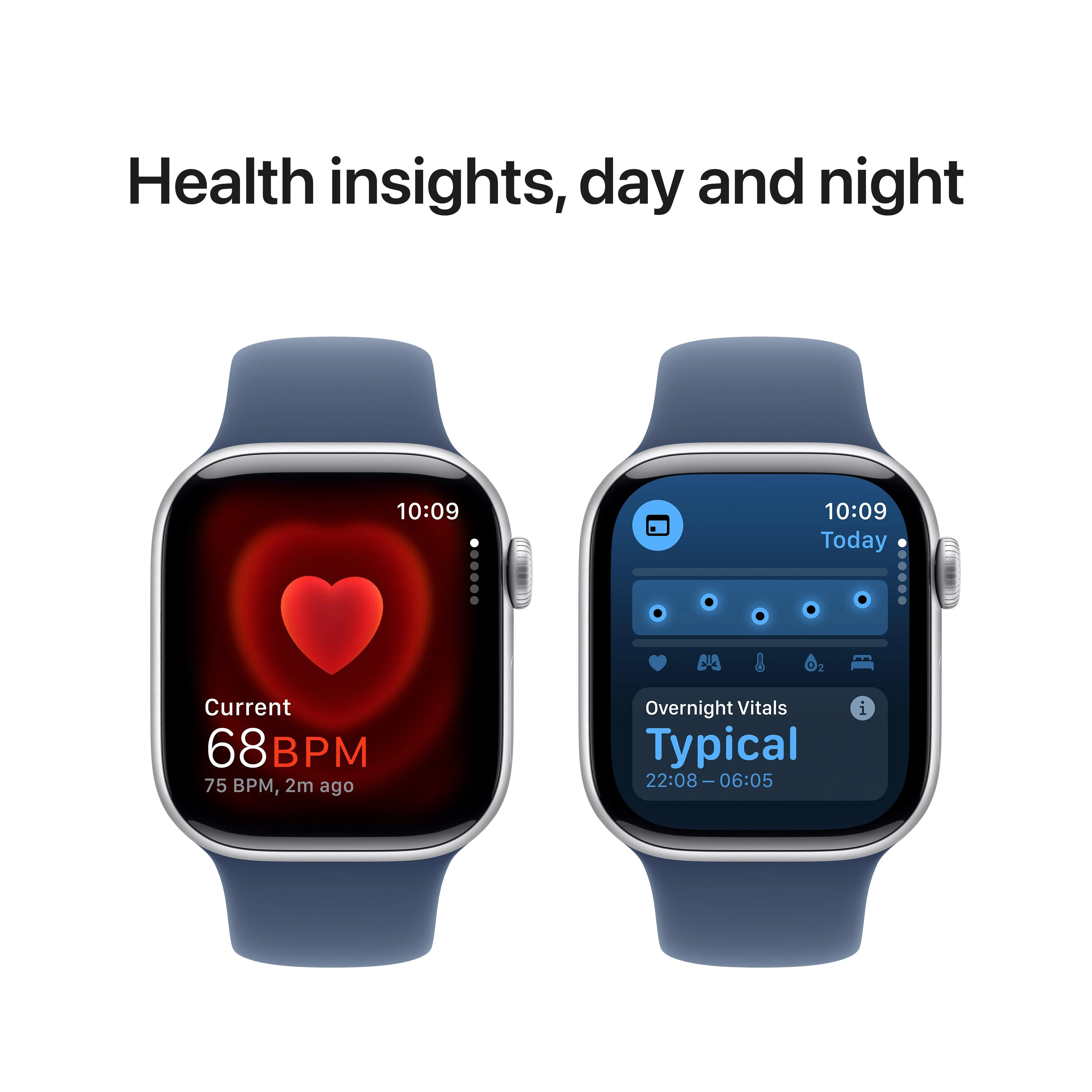 Apple Watch Series 10 GPS + Cellular 42mm Silver Aluminium Case with Denim Sport Band - M/L - Image 5