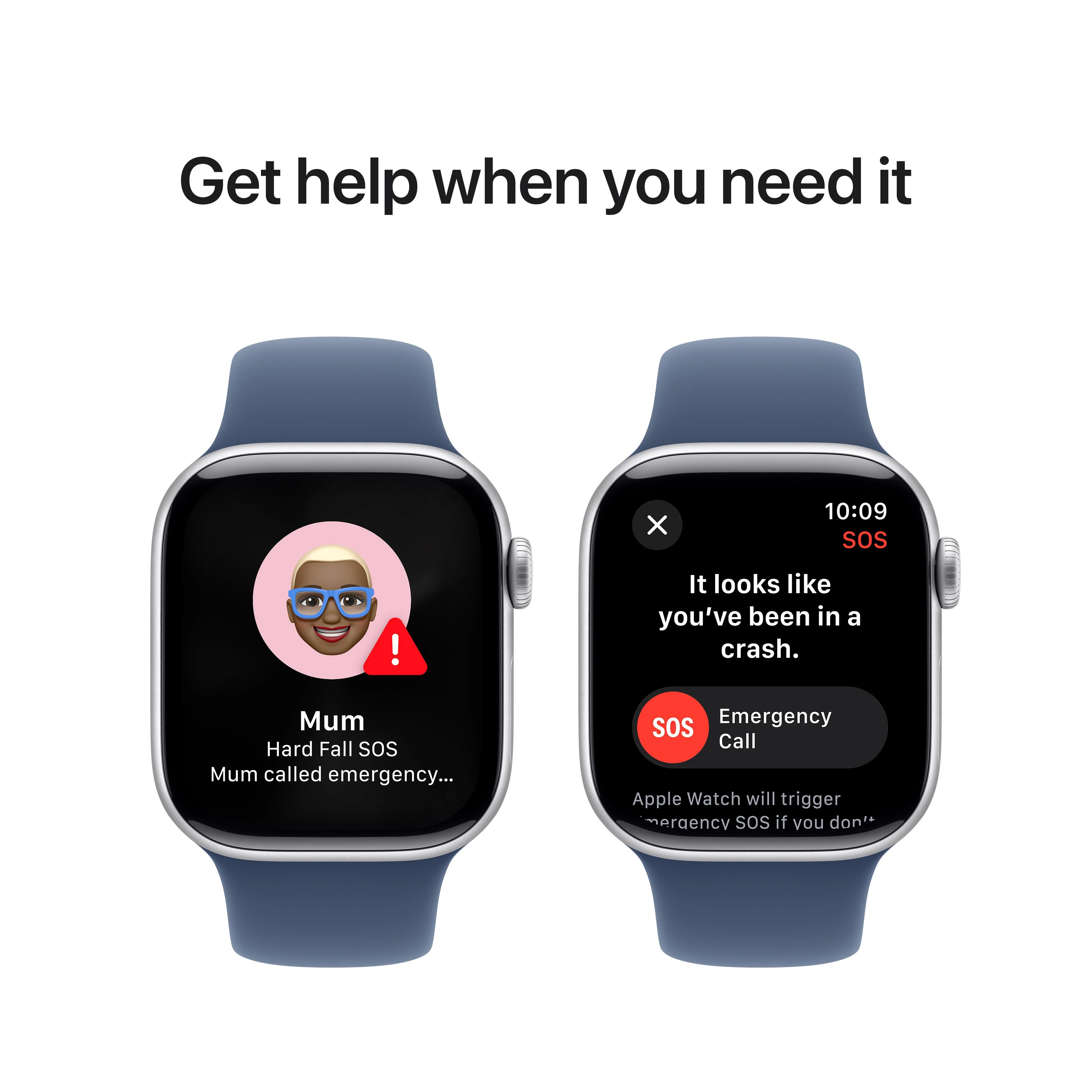 Apple Watch Series 10 GPS + Cellular 42mm Silver Aluminium Case with Denim Sport Band - M/L - Image 6