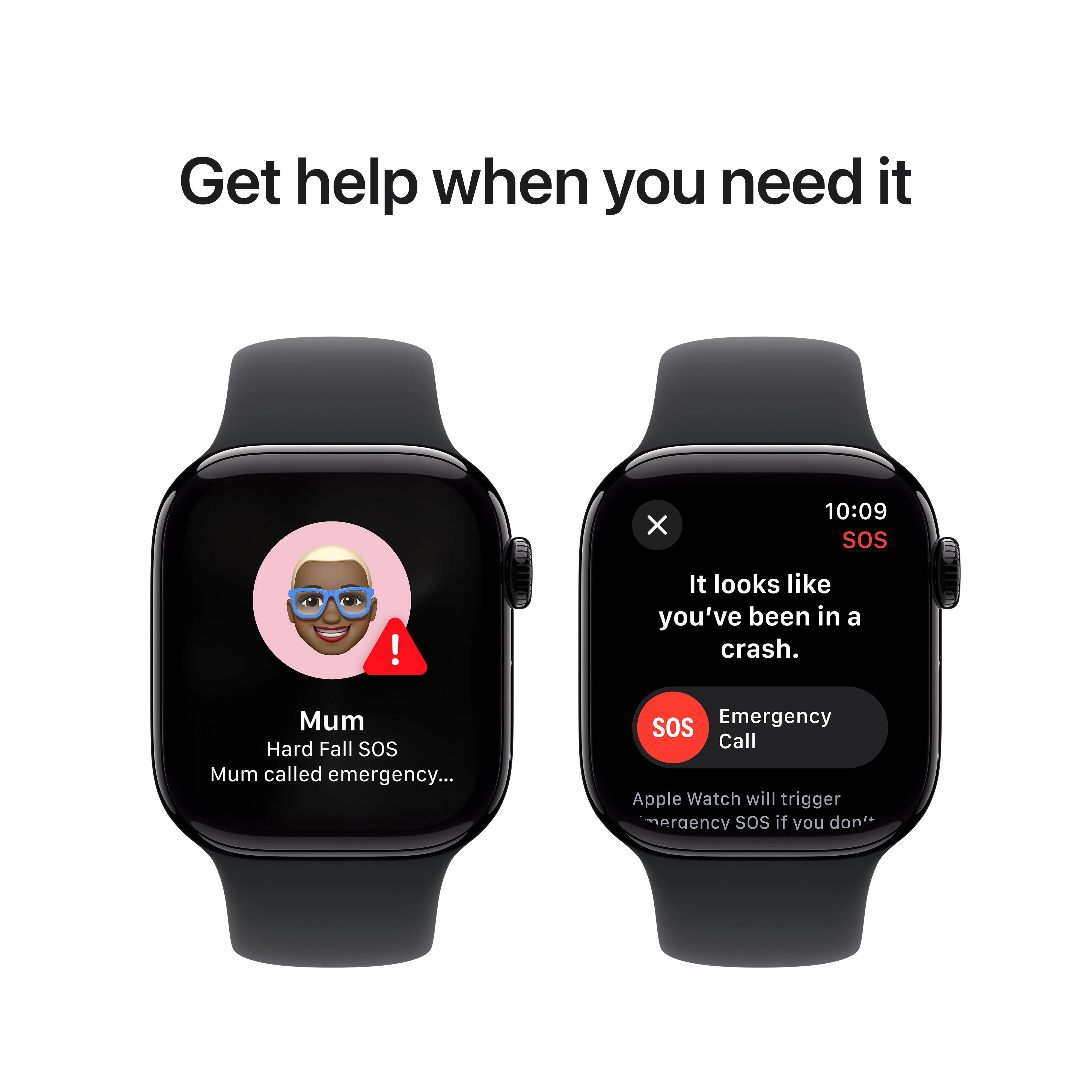 Apple Watch Series 10 GPS + Cellular 42mm Jet Black Aluminium Case with Black Sport Band - S/M - Image 6