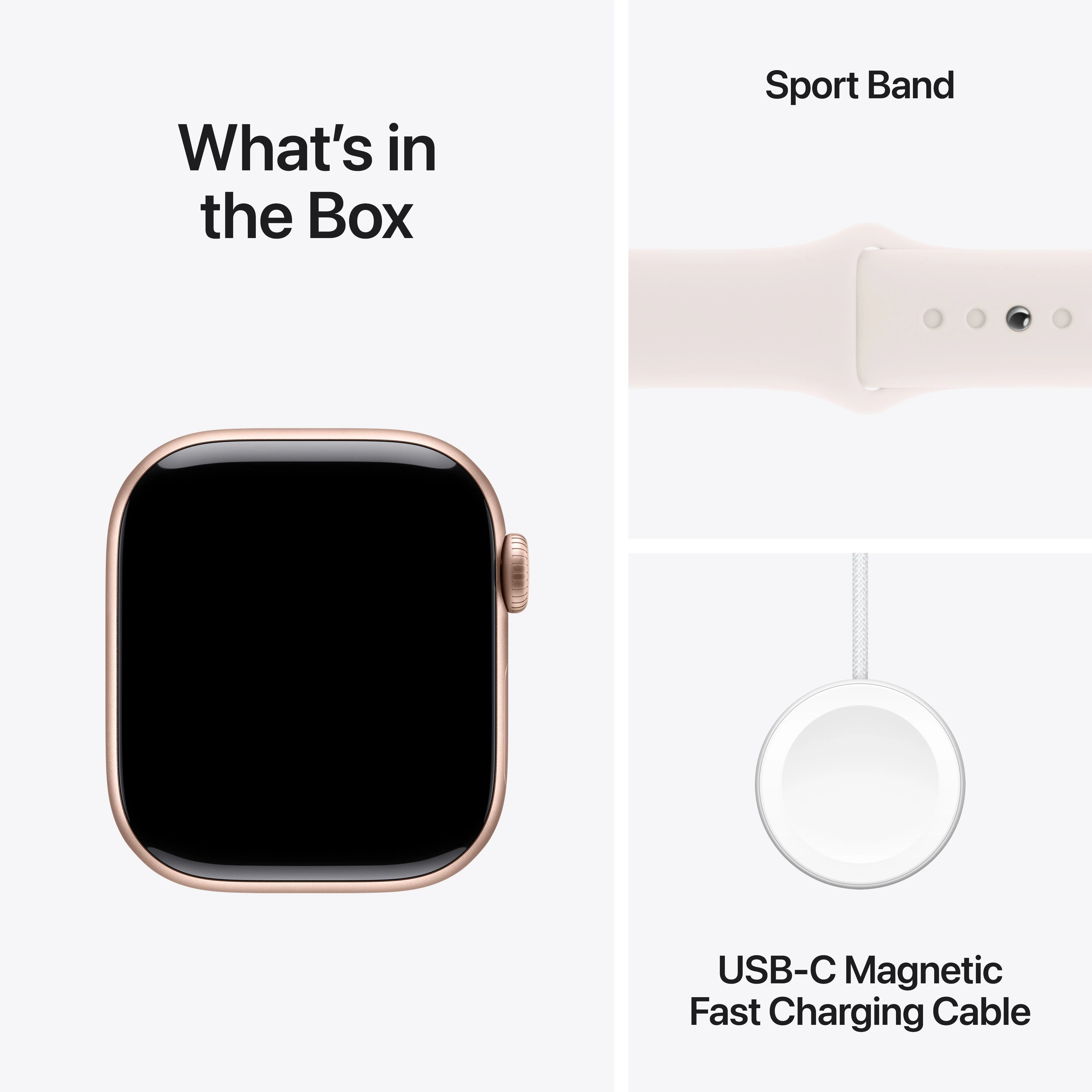 Apple Watch Series 10 GPS + Cellular 42mm Rose Gold Aluminium Case with Light Blush Sport Band - S/M - Image 9