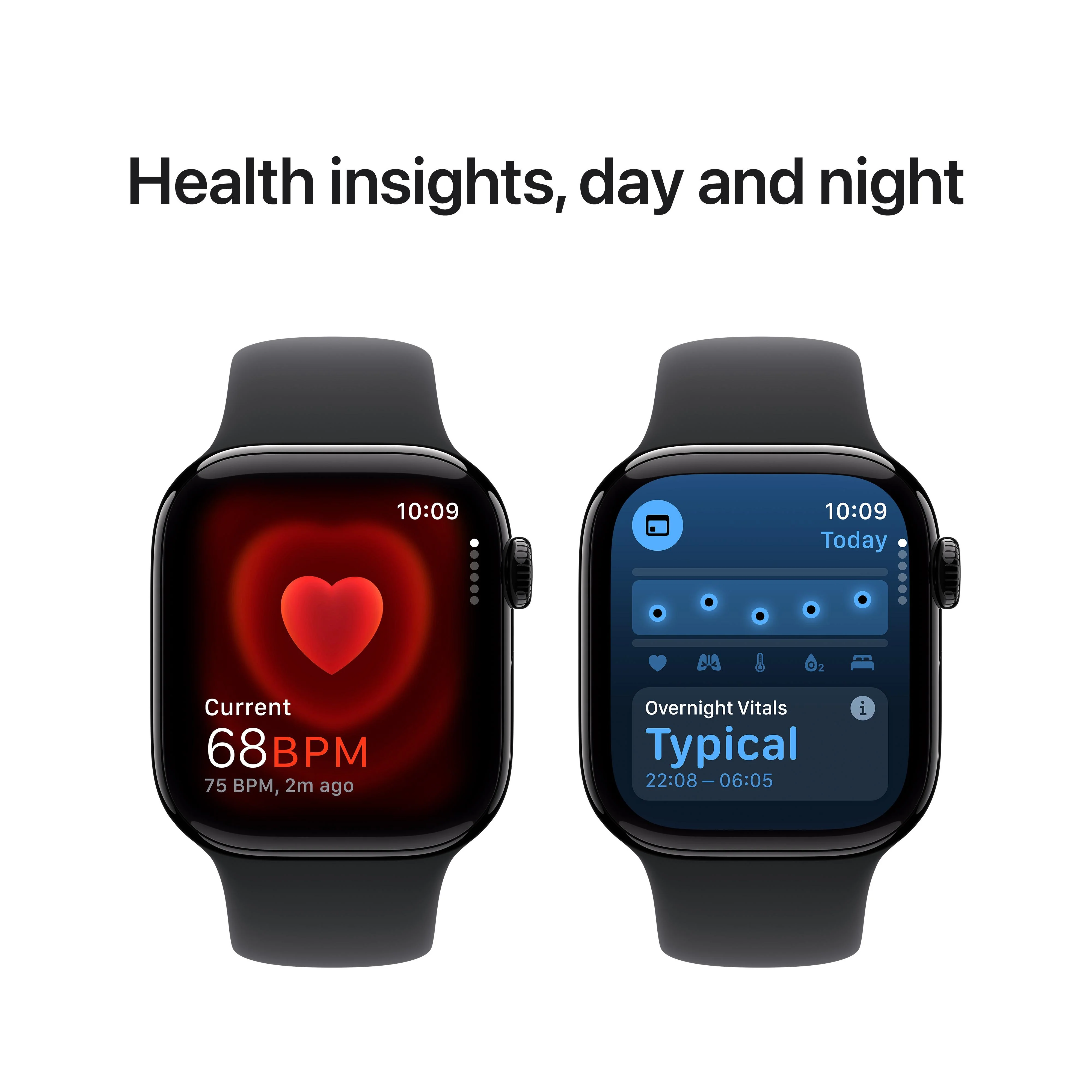 Apple Watch Series 10 GPS 42mm Jet Black Aluminium Case with Black Sport Band - M/L - Image 5