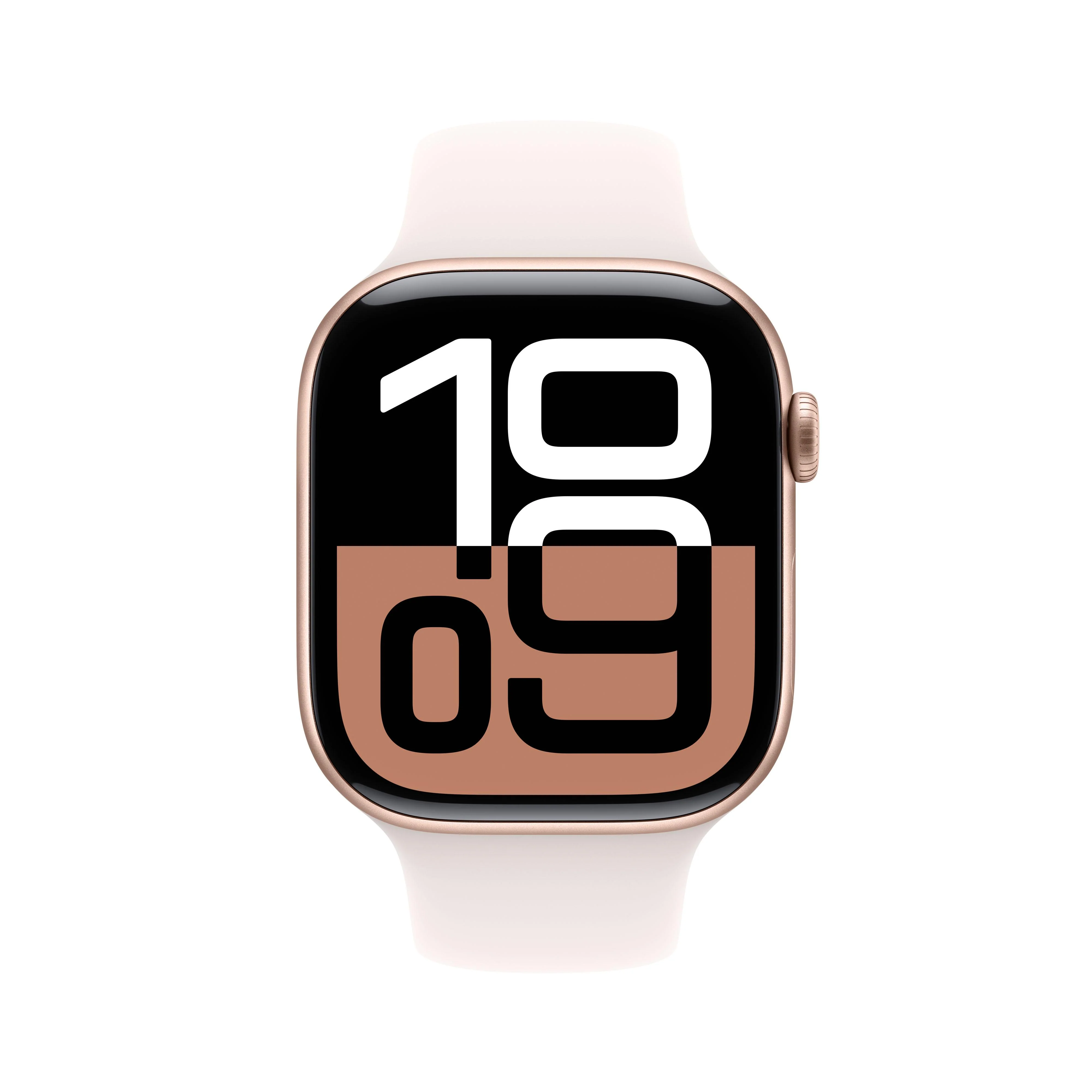 Apple Watch Series 10 GPS 46mm Rose Gold Aluminium Case with Light Blush Sport Band - M/L - Image 2