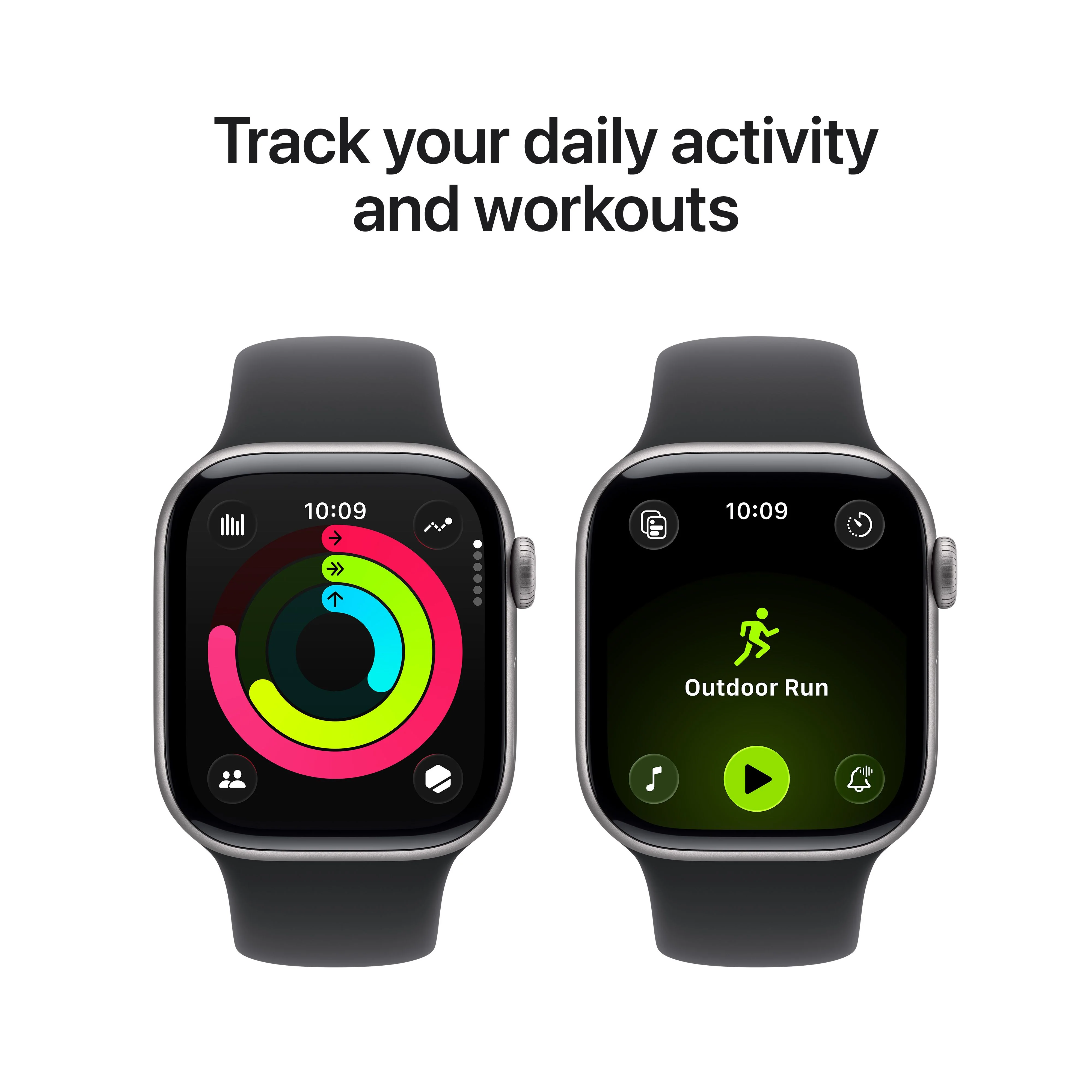 Apple Watch Series 11 GPS 42mm Space Grey Aluminium Case with Black Sport Band - S/M - Image 4
