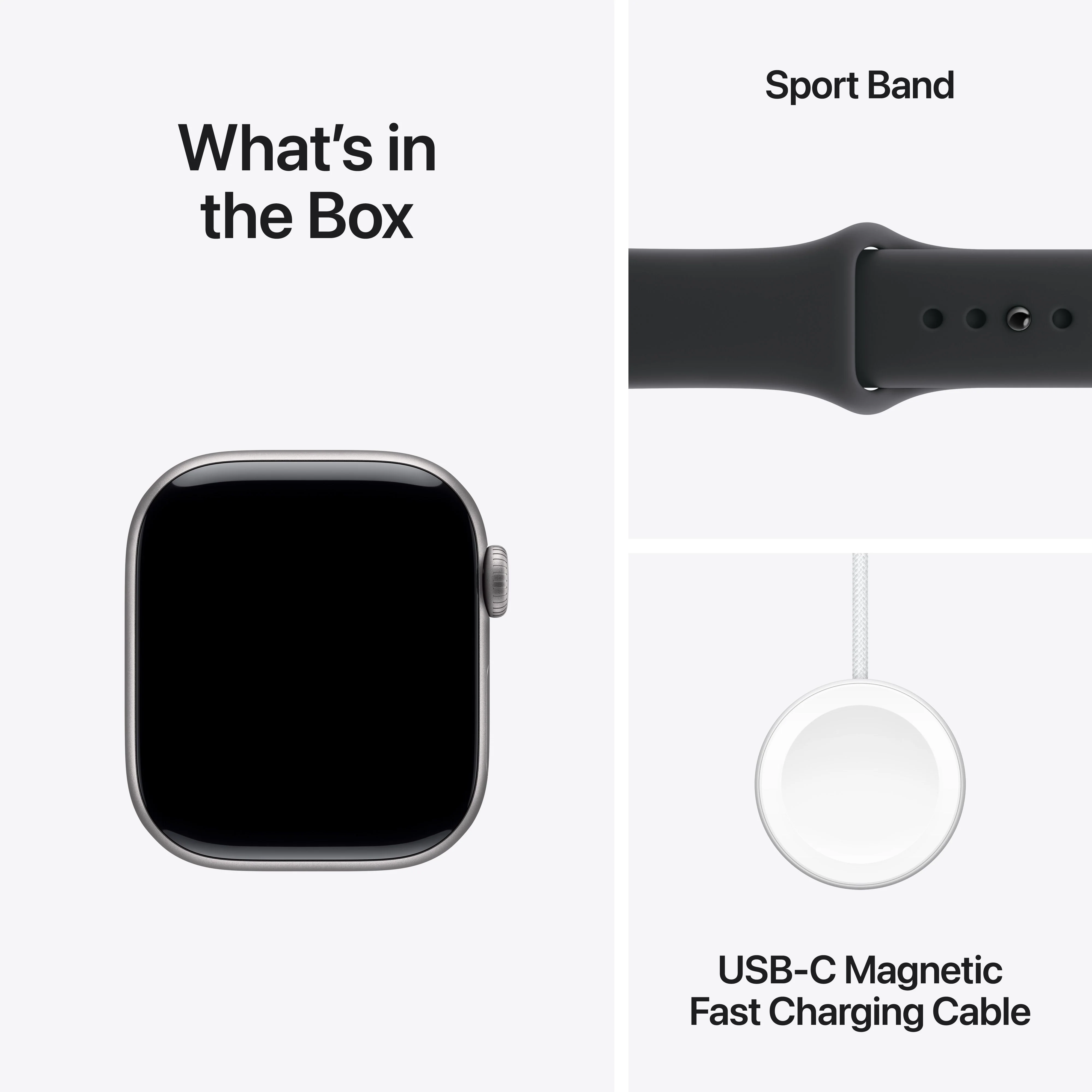 Apple Watch Series 11 GPS 42mm Space Grey Aluminium Case with Black Sport Band - M/L - Image 8