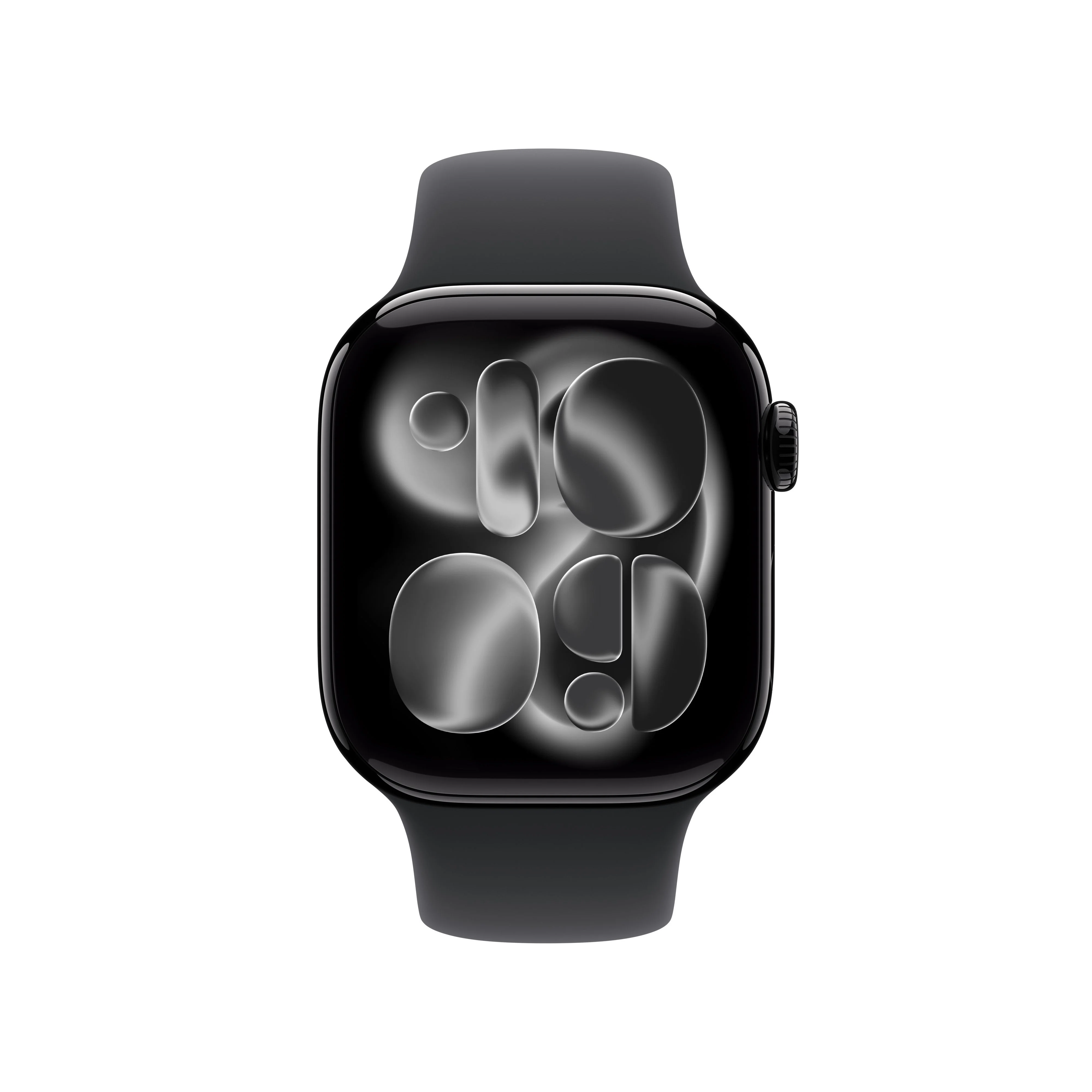Apple Watch Series 11 GPS + Cellular 42mm Jet Black Aluminium Case with Black Sport Band - S/M - Image 2
