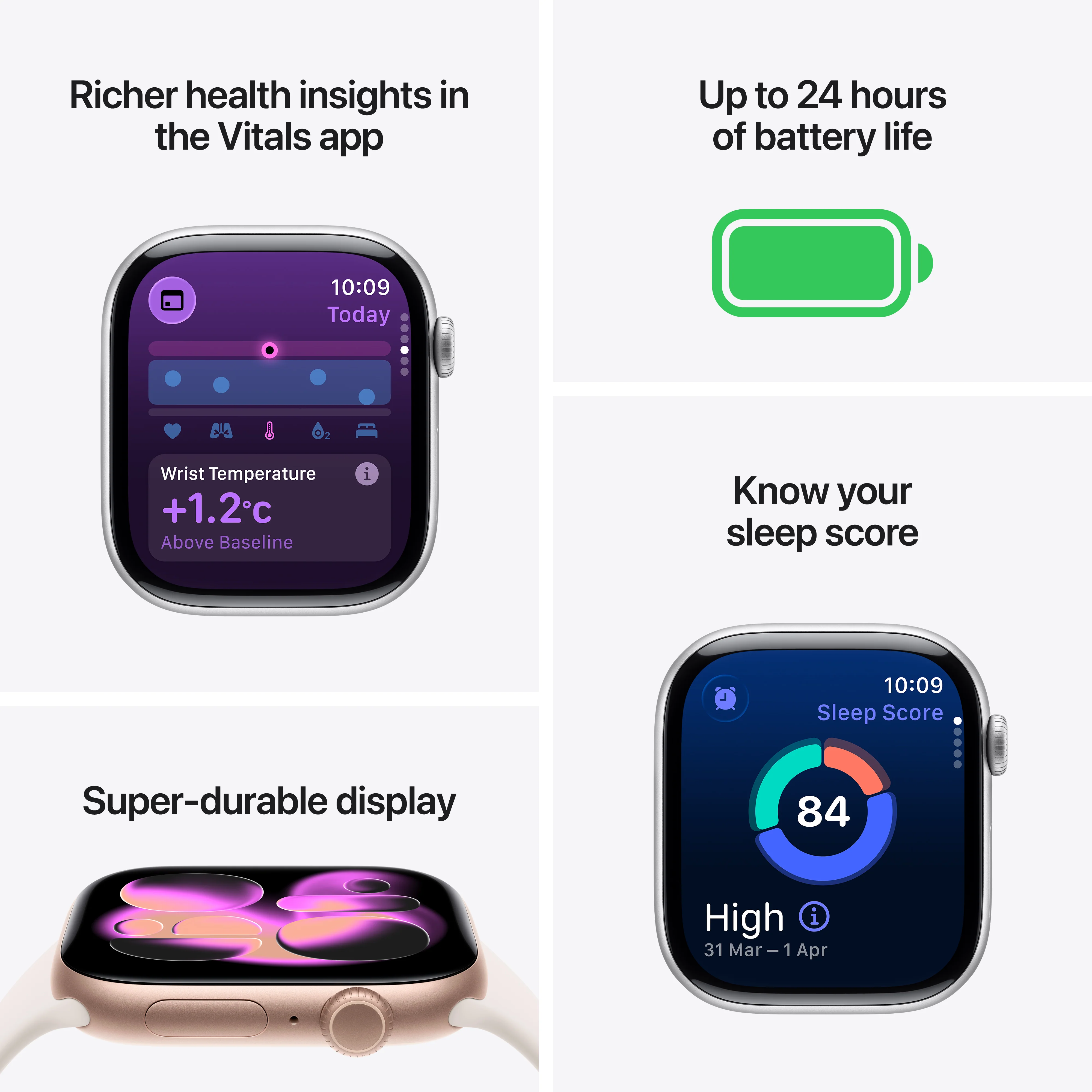 Apple Watch Series 11 GPS + Cellular 42mm Slate Titanium Case with Black Sport Band - S/M - Image 3