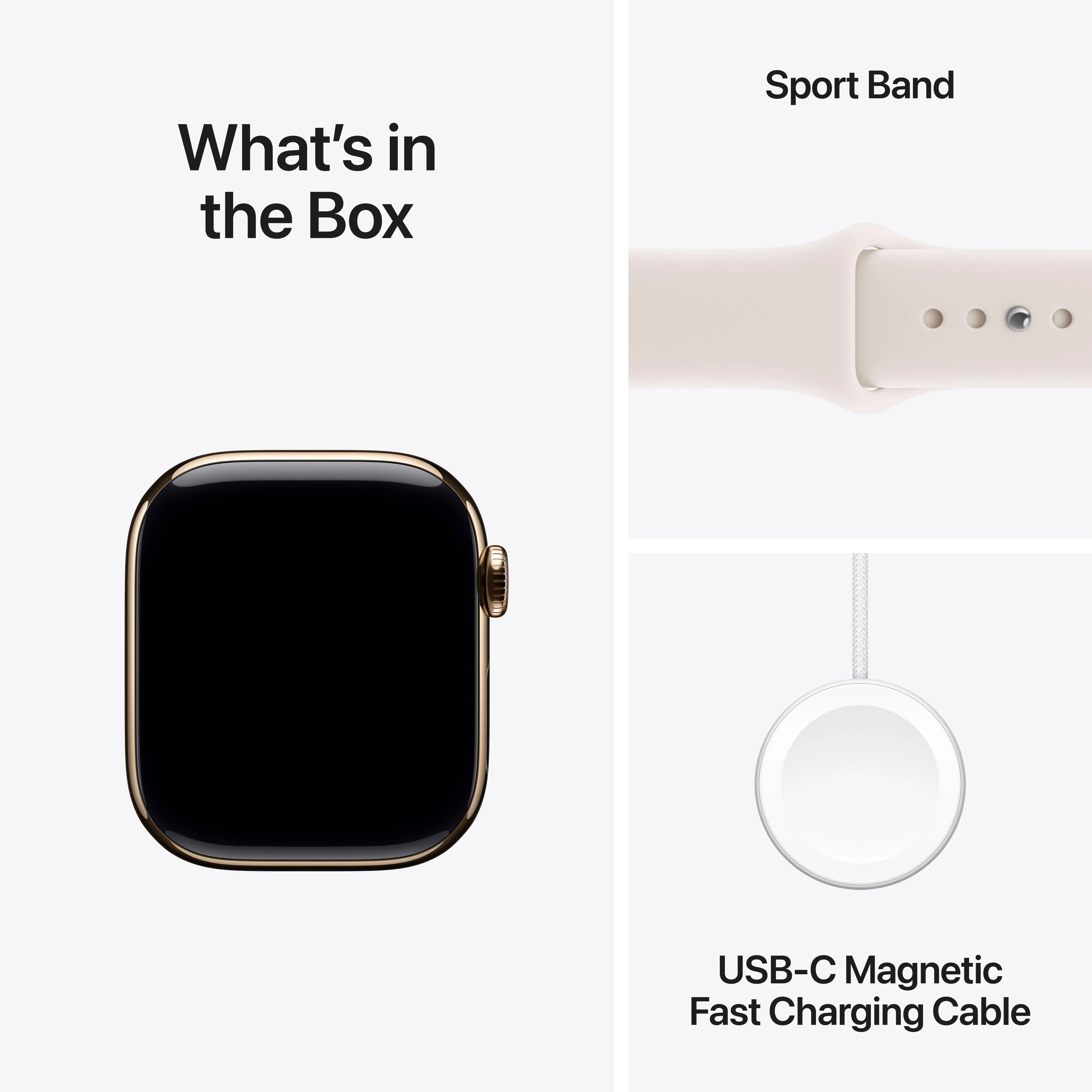 Apple Watch Series 11 GPS + Cellular 42mm Gold Titanium Case with Light Blush Sport Band - S/M - Image 8
