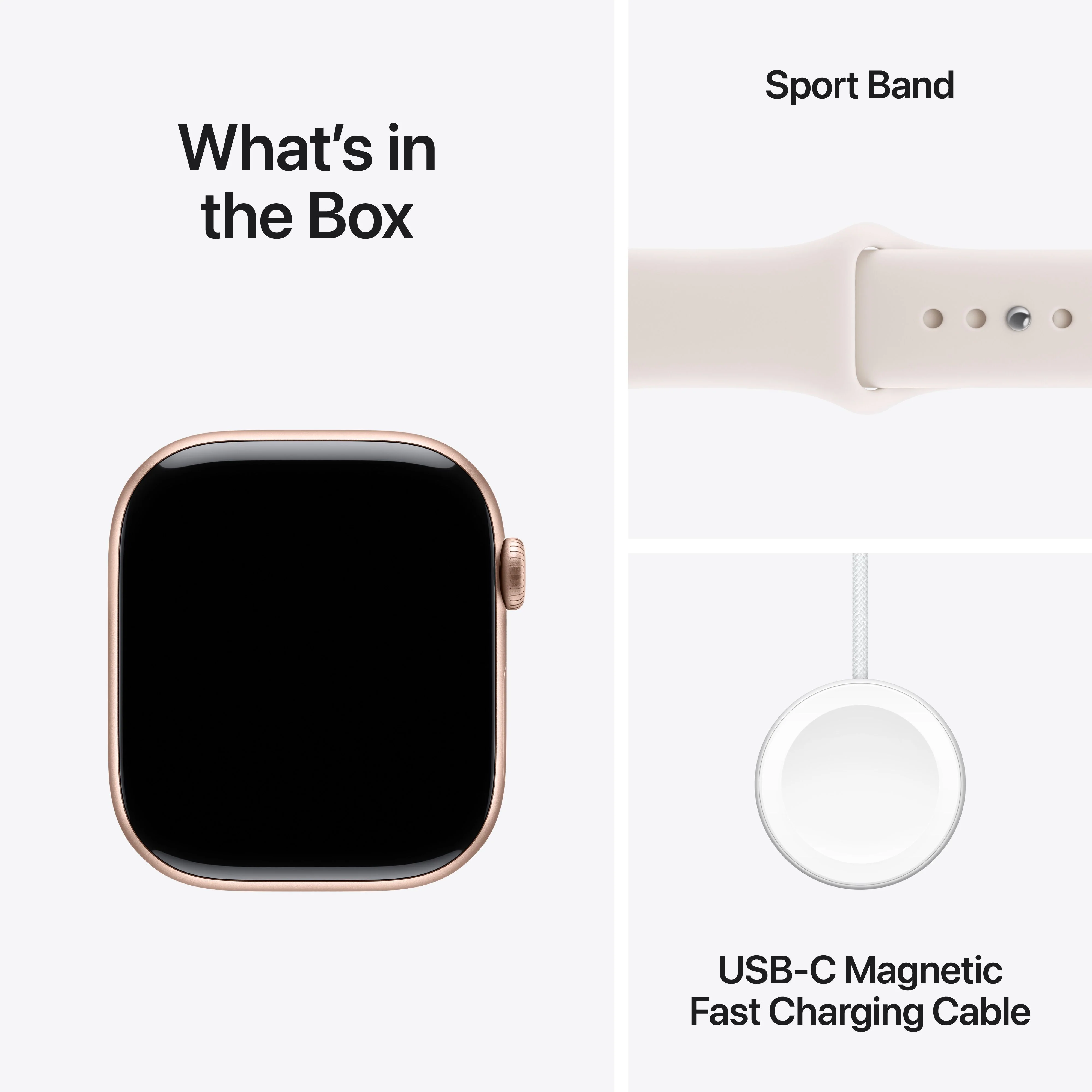 Apple Watch Series 11 GPS + Cellular 46mm Rose Gold Aluminium Case with Light Blush Sport Band - S/M - Image 8