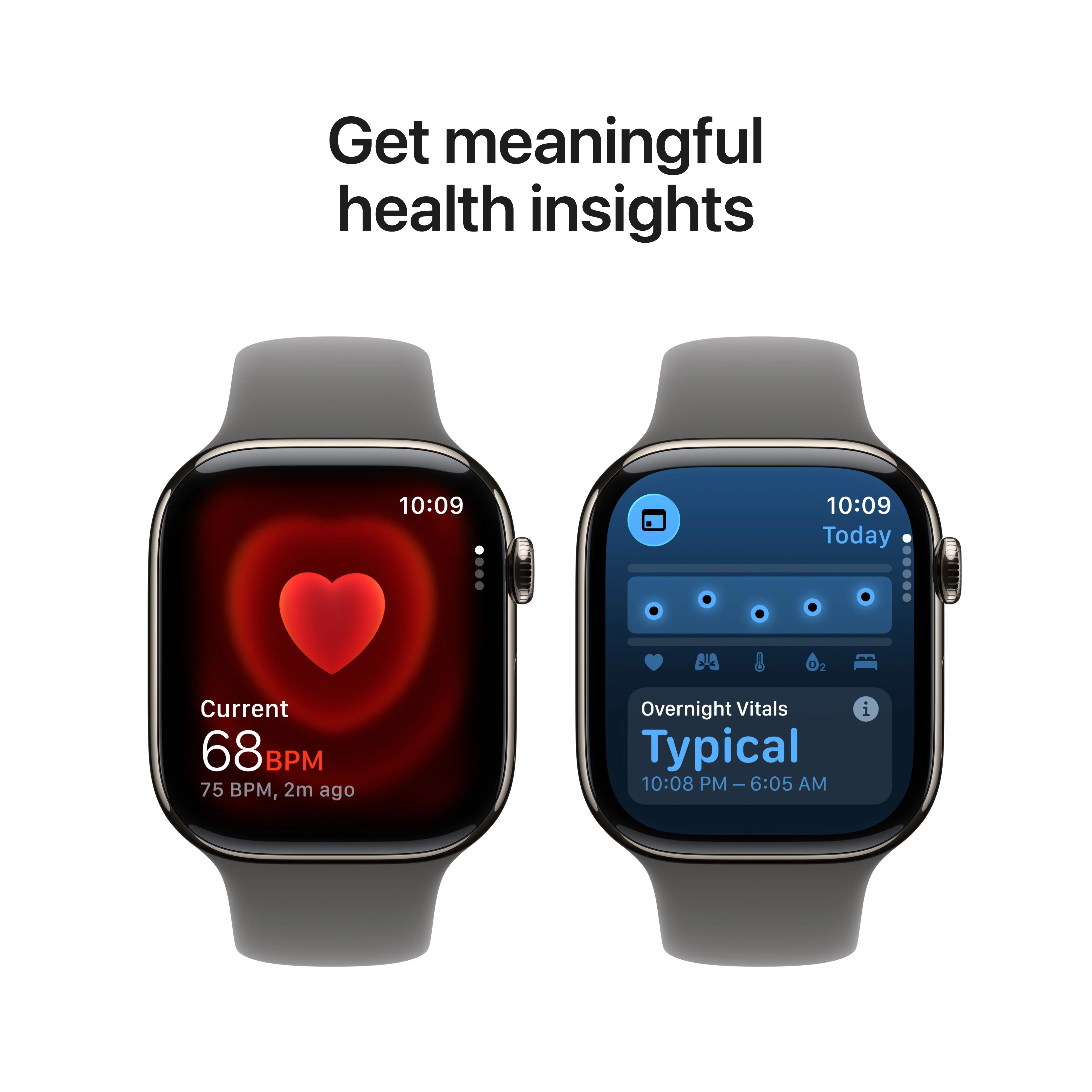 Apple Watch Series 11 GPS + Cellular 46mm Natural Titanium Case with Stone Grey Sport Band - M/L - Image 5