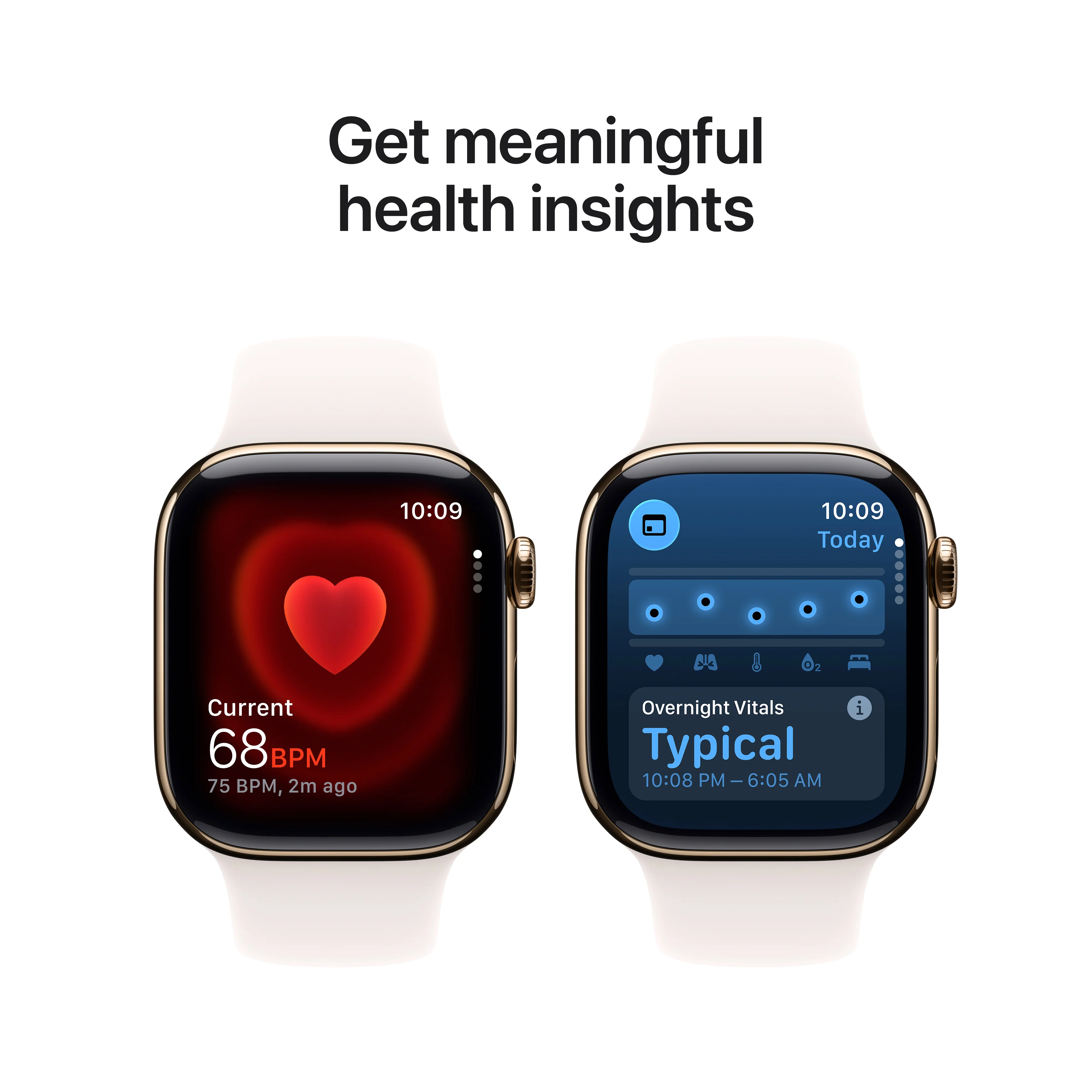 Apple Watch Series 11 GPS + Cellular 46mm Gold Titanium Case with Light Blush Sport Band - M/L - Image 5