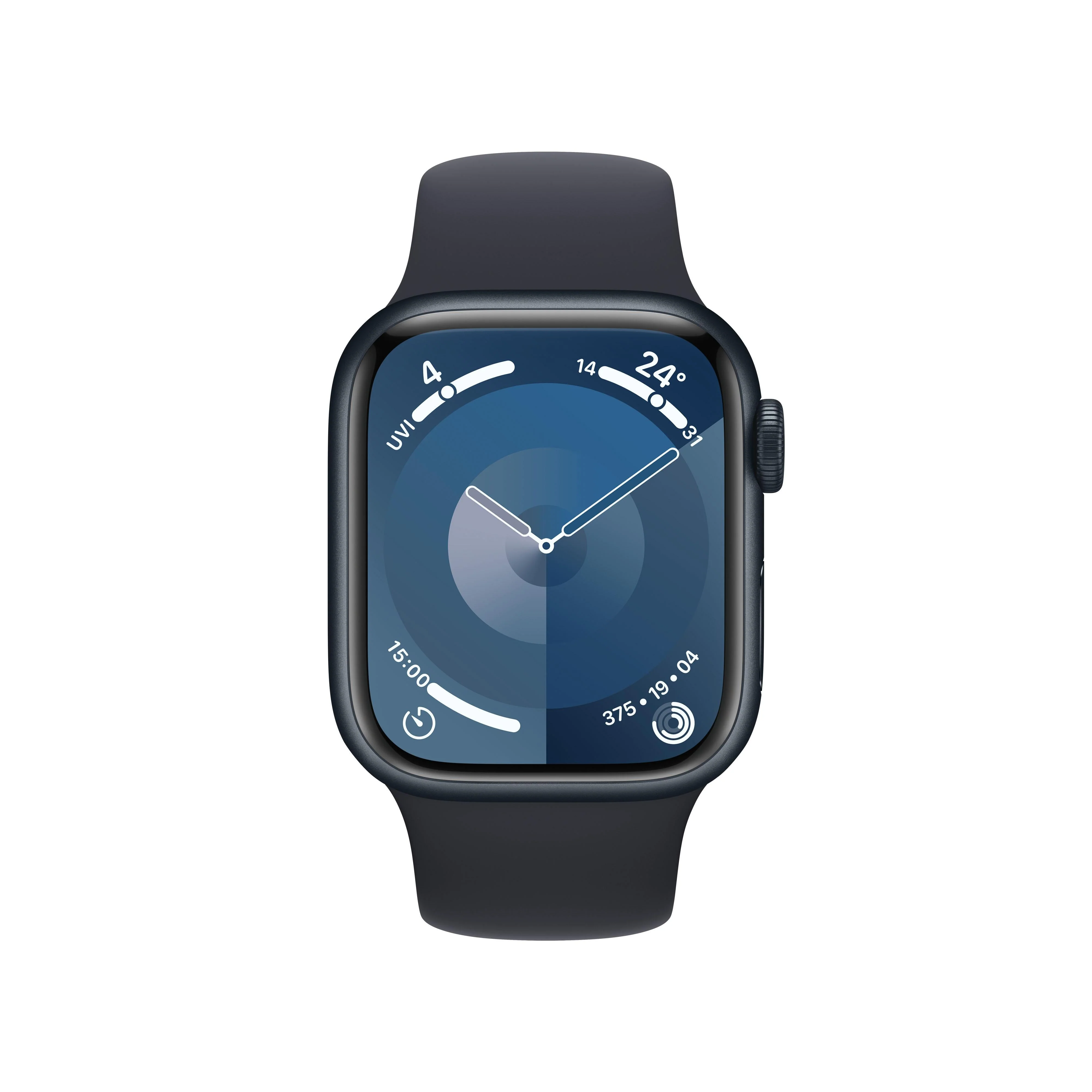 Apple Watch Series 9 GPS 41mm Midnight Aluminium Case with Midnight Sport Band - S/M - Image 2