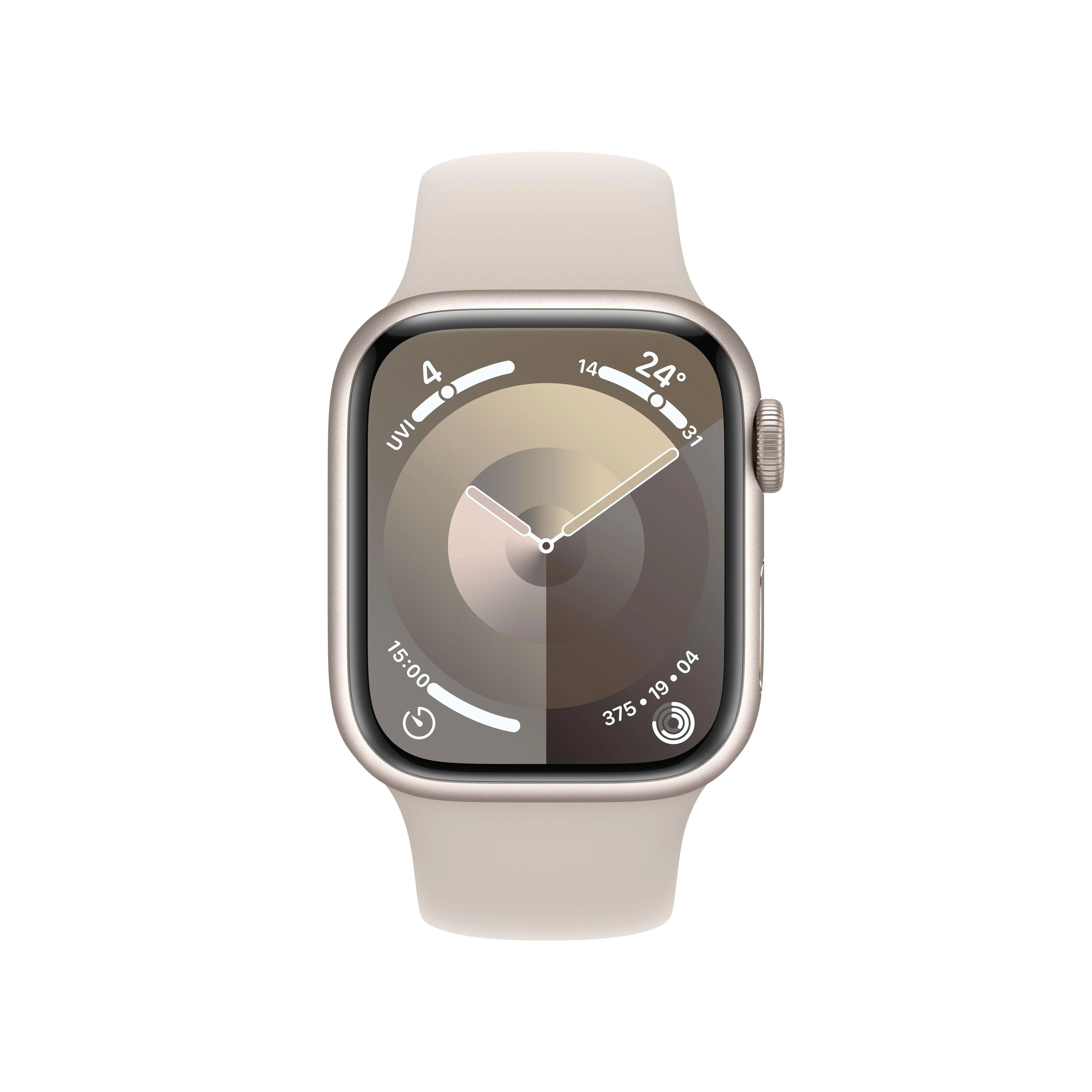Apple Watch Series 9 GPS + Cellular 41mm Starlight Aluminium Case with Starlight Sport Band - M/L - Image 2