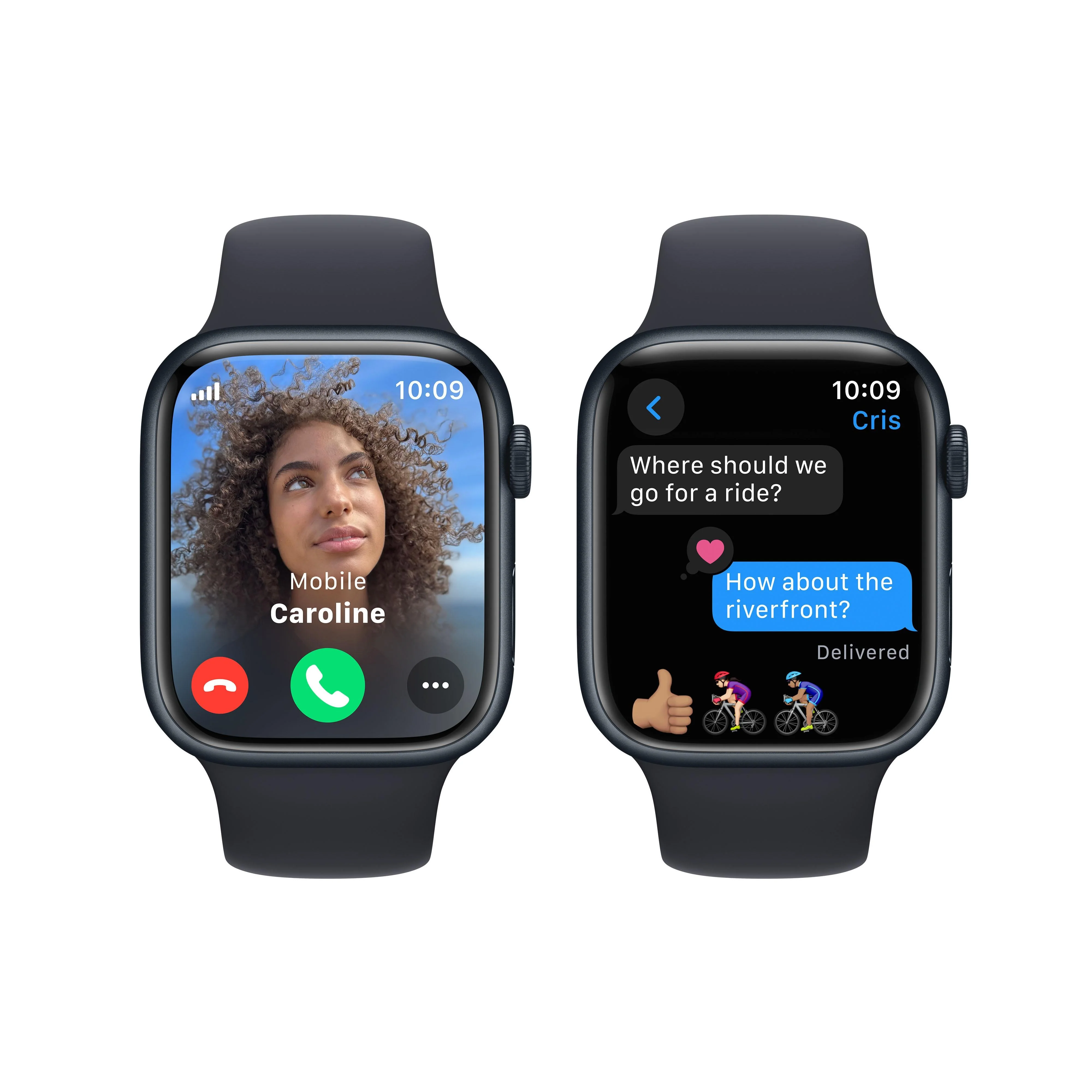 Apple Watch Series 9 GPS + Cellular 45mm Midnight Aluminium Case with Midnight Sport Band - S/M - Image 6