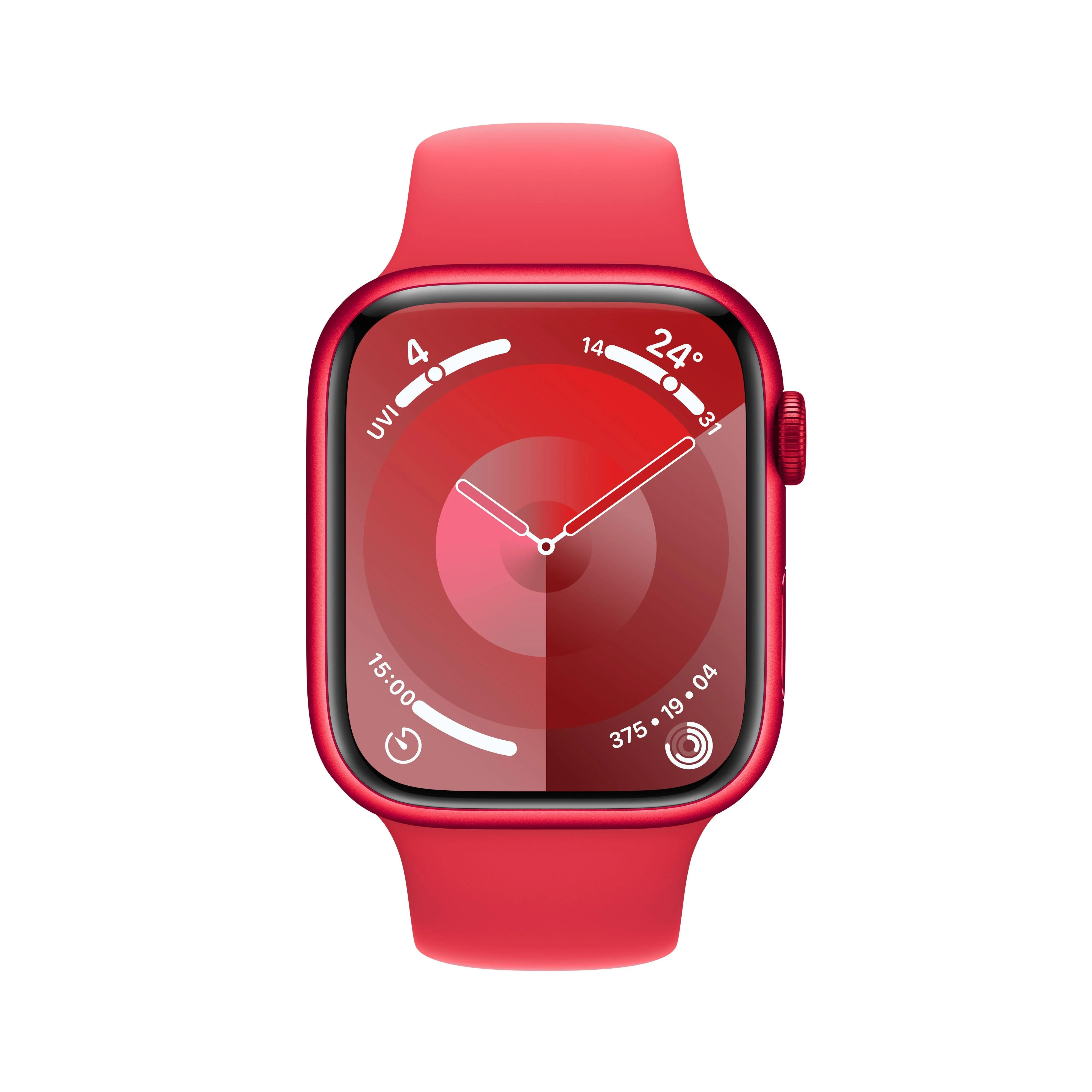 Apple Watch Series 9 GPS 45mm (PRODUCT)RED Aluminium Case with (PRODUCT)RED Sport Band - M/L - Image 2