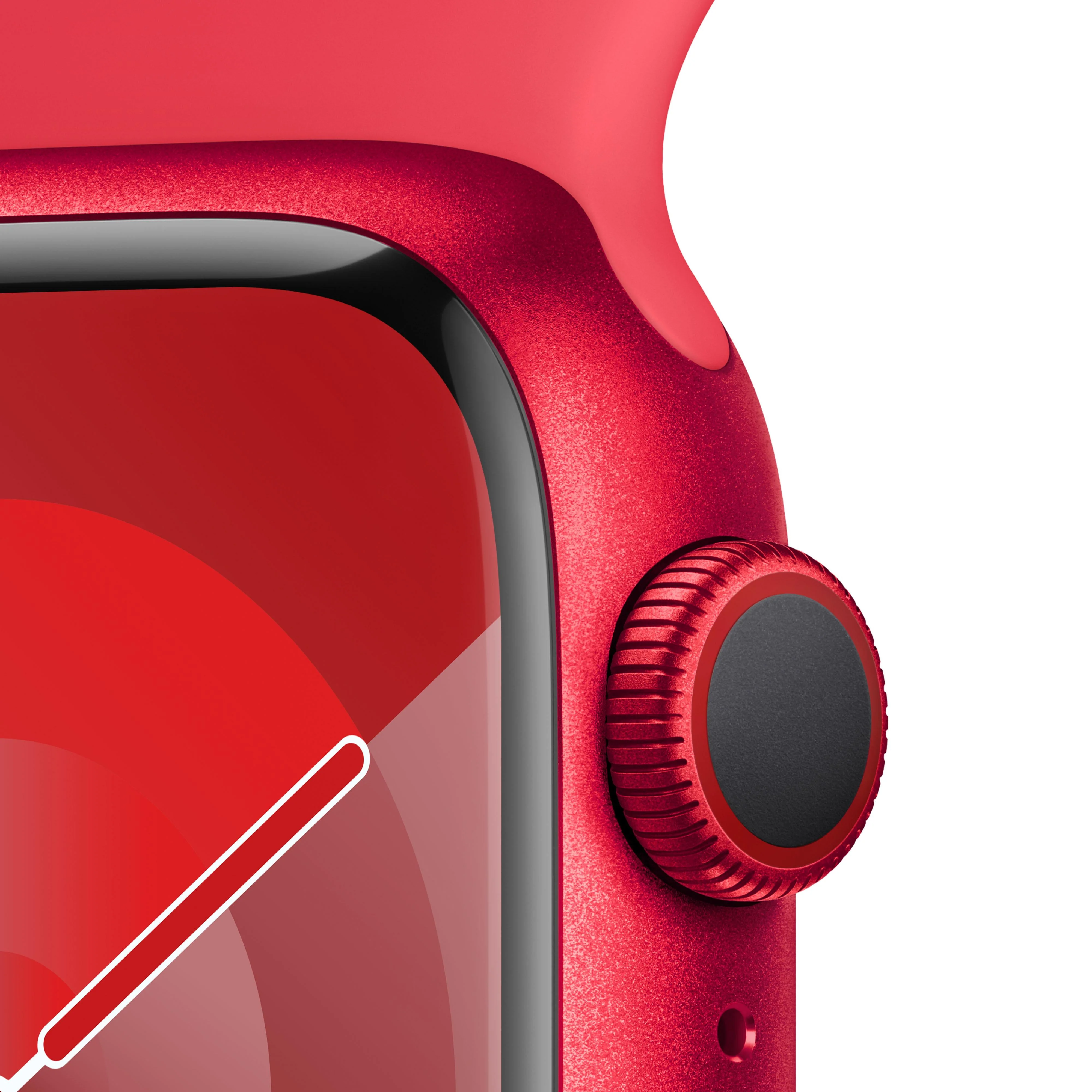 Apple Watch Series 9 GPS + Cellular 41mm (PRODUCT)RED Aluminium Case with (PRODUCT)RED Sport Band - S/M - Image 3
