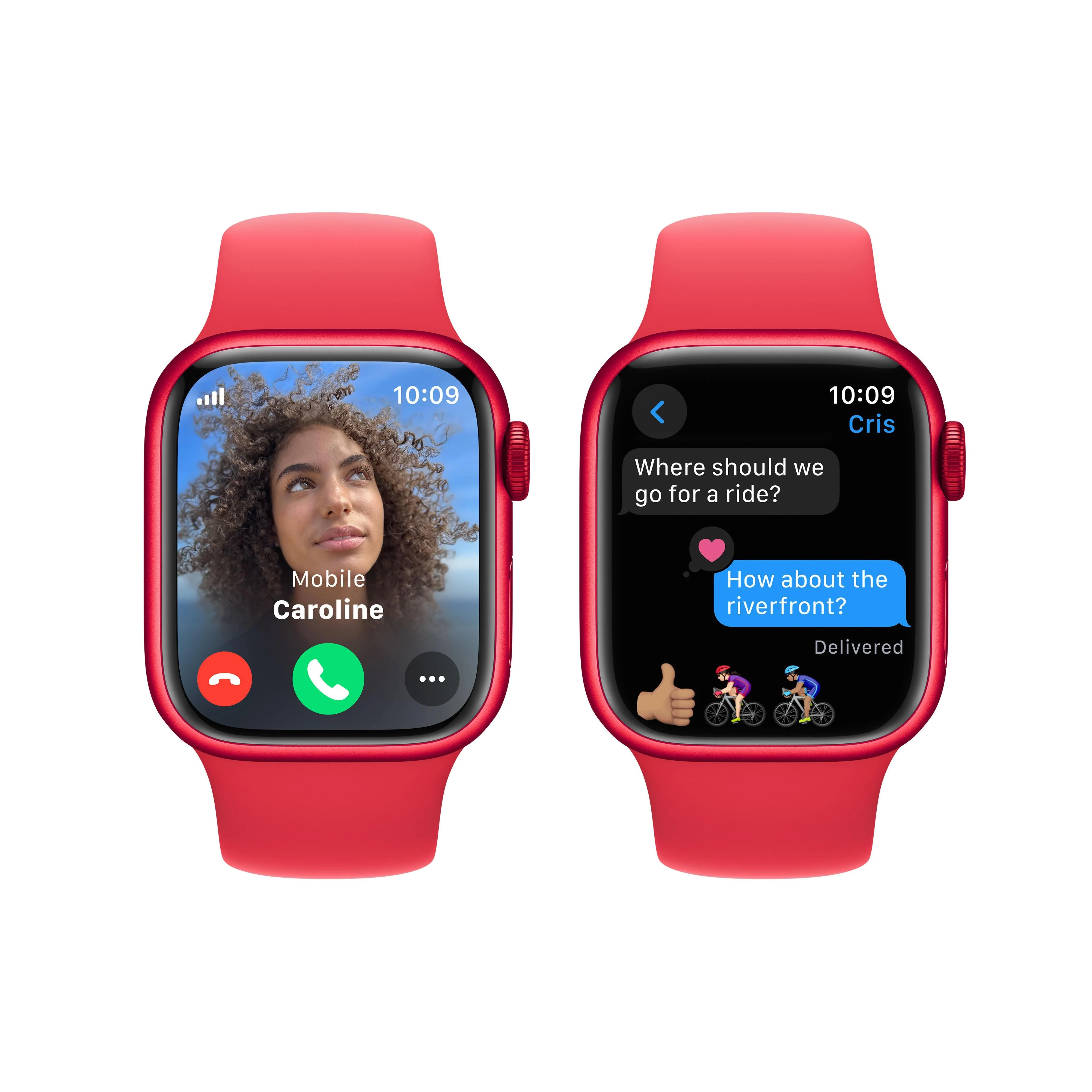 Apple Watch Series 9 GPS + Cellular 41mm (PRODUCT)RED Aluminium Case with (PRODUCT)RED Sport Band - M/L - Image 6