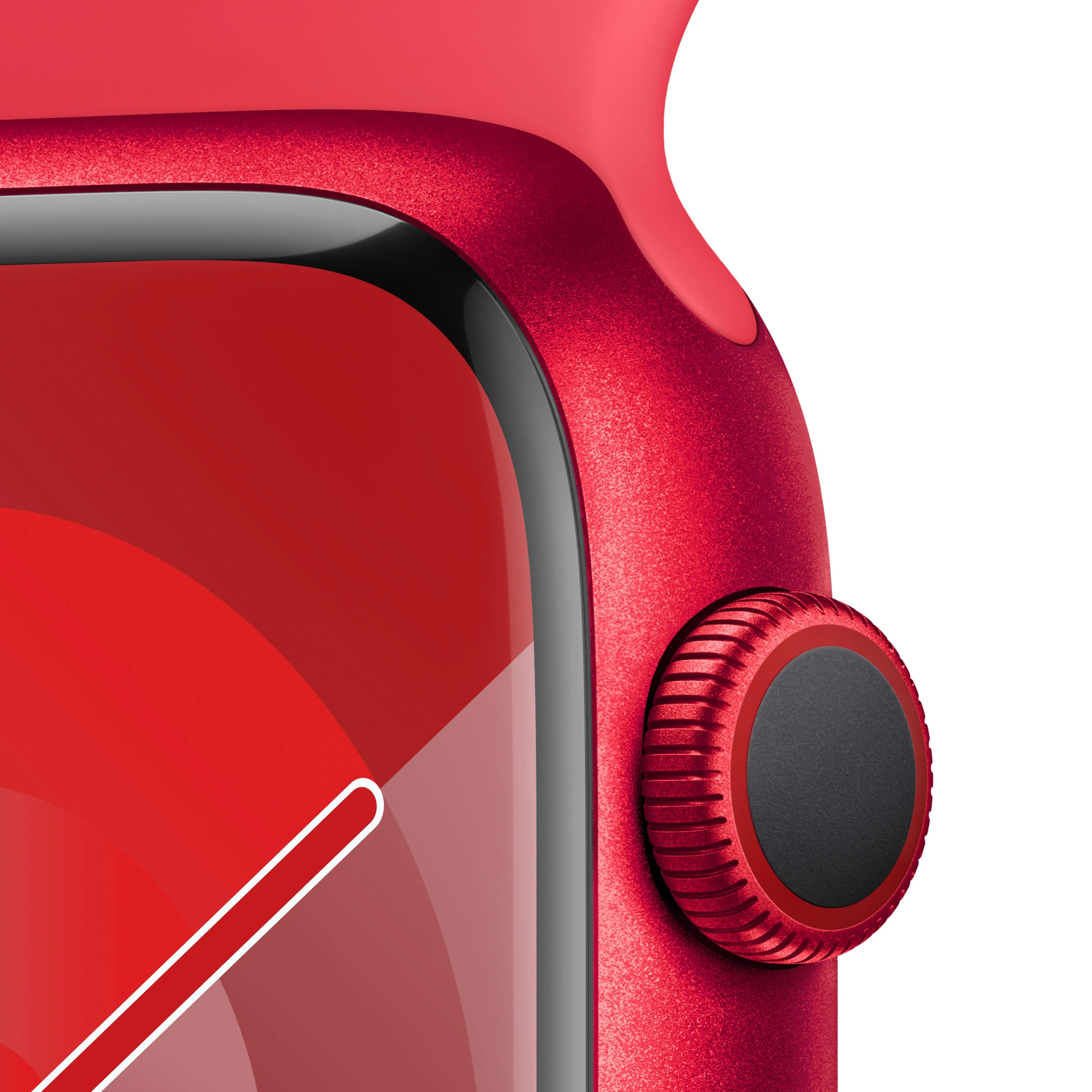 Apple Watch Series 9 GPS + Cellular 45mm (PRODUCT)RED Aluminium Case with (PRODUCT)RED Sport Band - S/M - Image 3