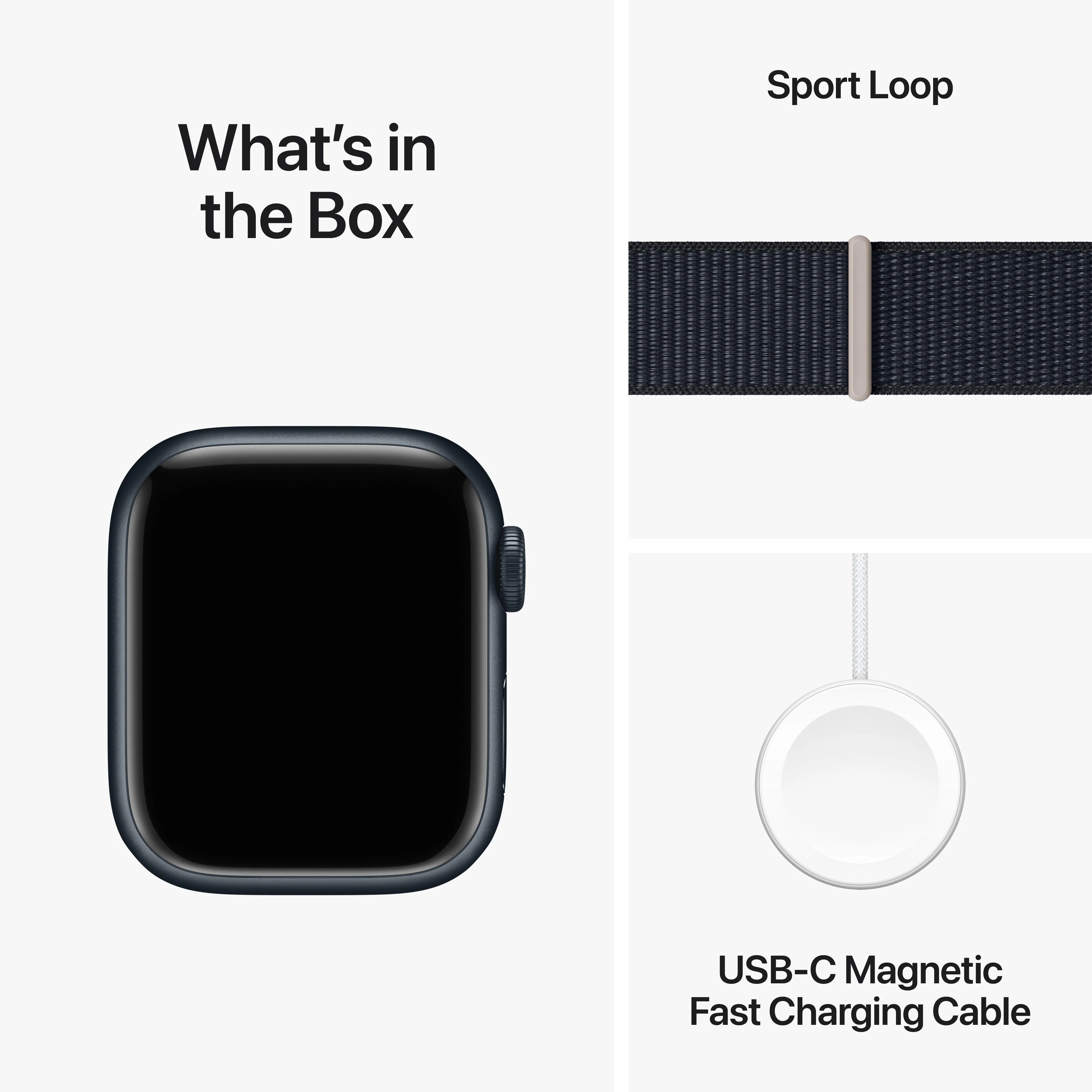 Apple Watch Series 9 GPS + Cellular 41mm Midnight Aluminium Case with Midnight Sport Loop - Image 10