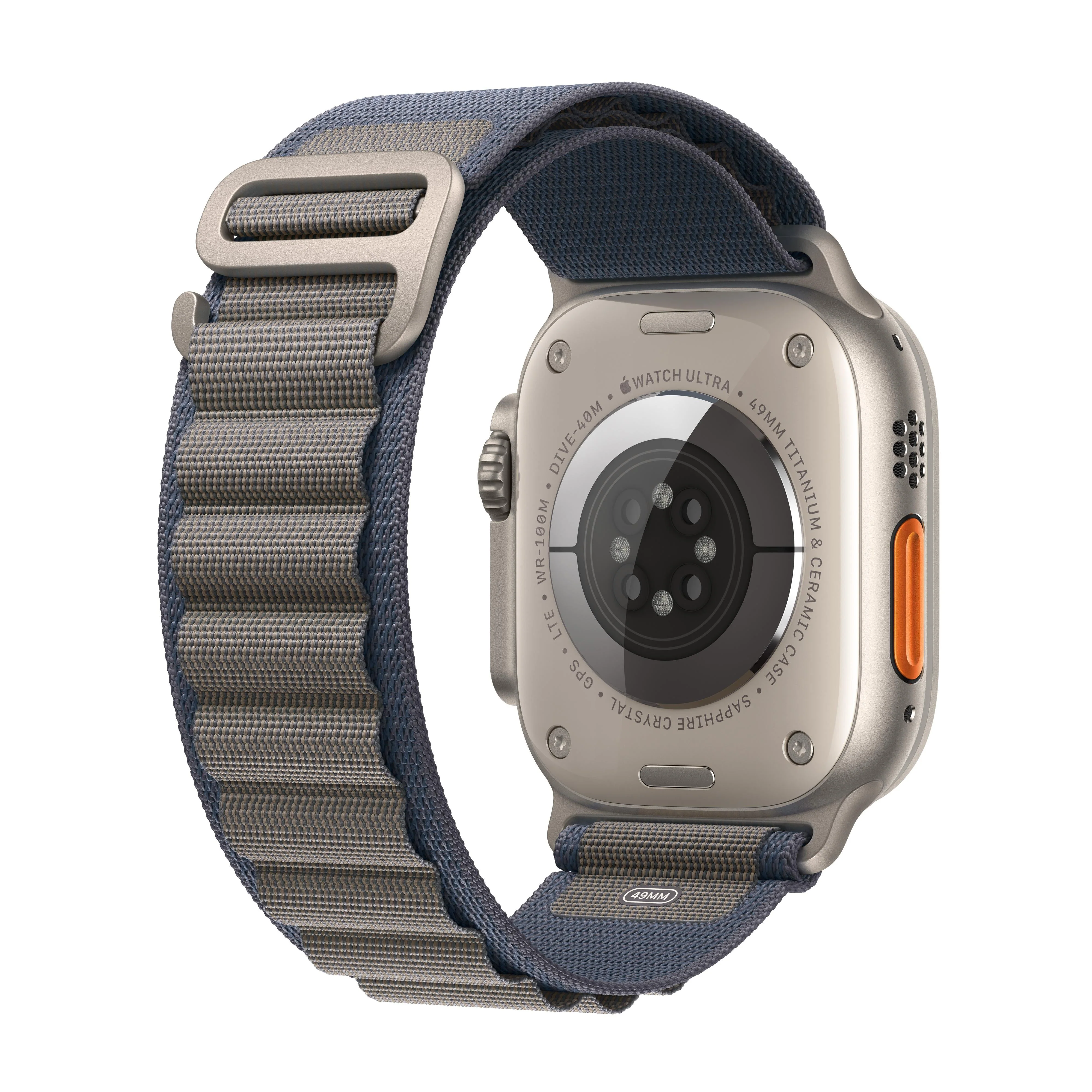 Apple Watch Ultra 2 GPS + Cellular 49mm Titanium Case with Blue Alpine Loop - Medium - Image 3