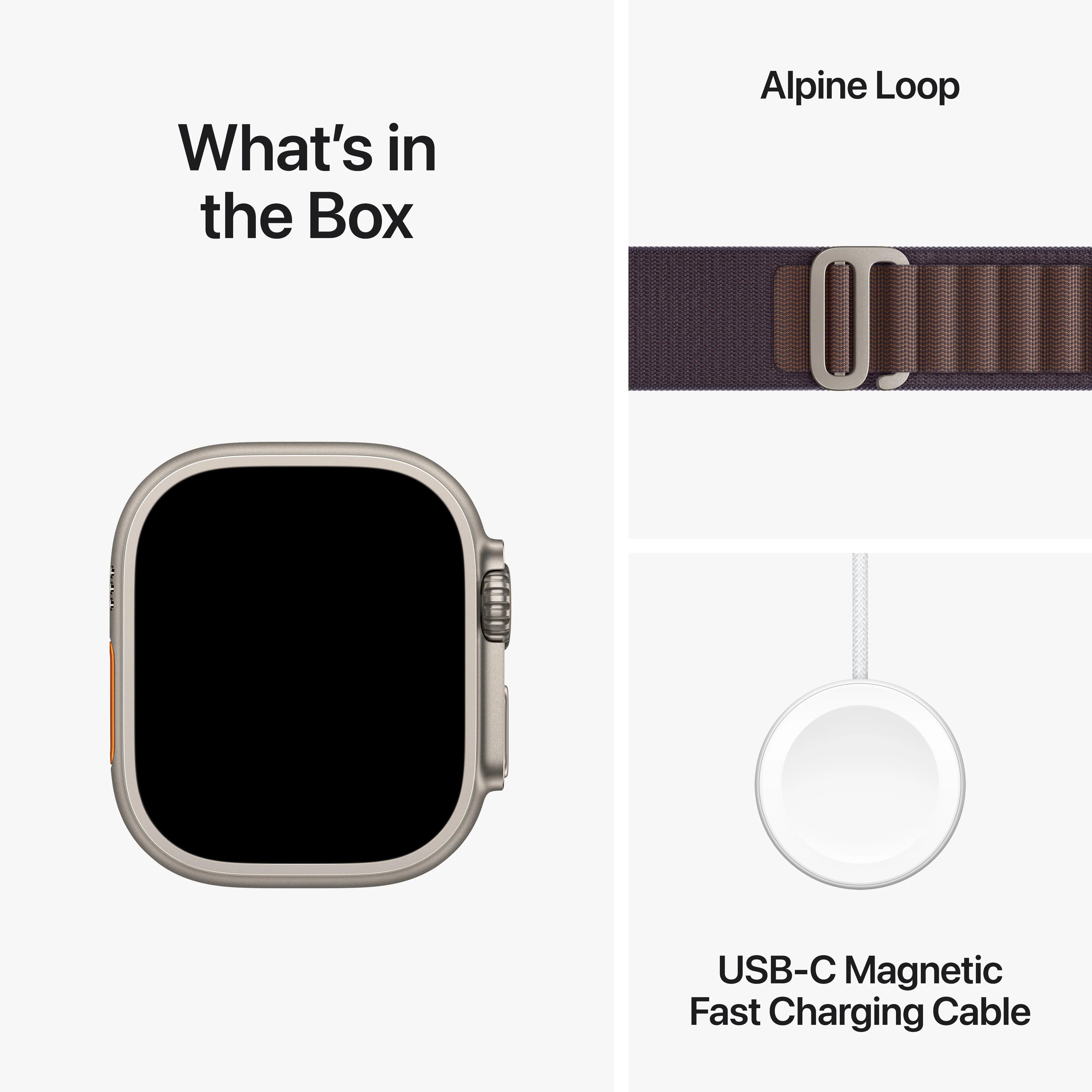 Apple Watch Ultra 2 GPS + Cellular 49mm Titanium Case with Indigo Alpine Loop - Medium - Image 9