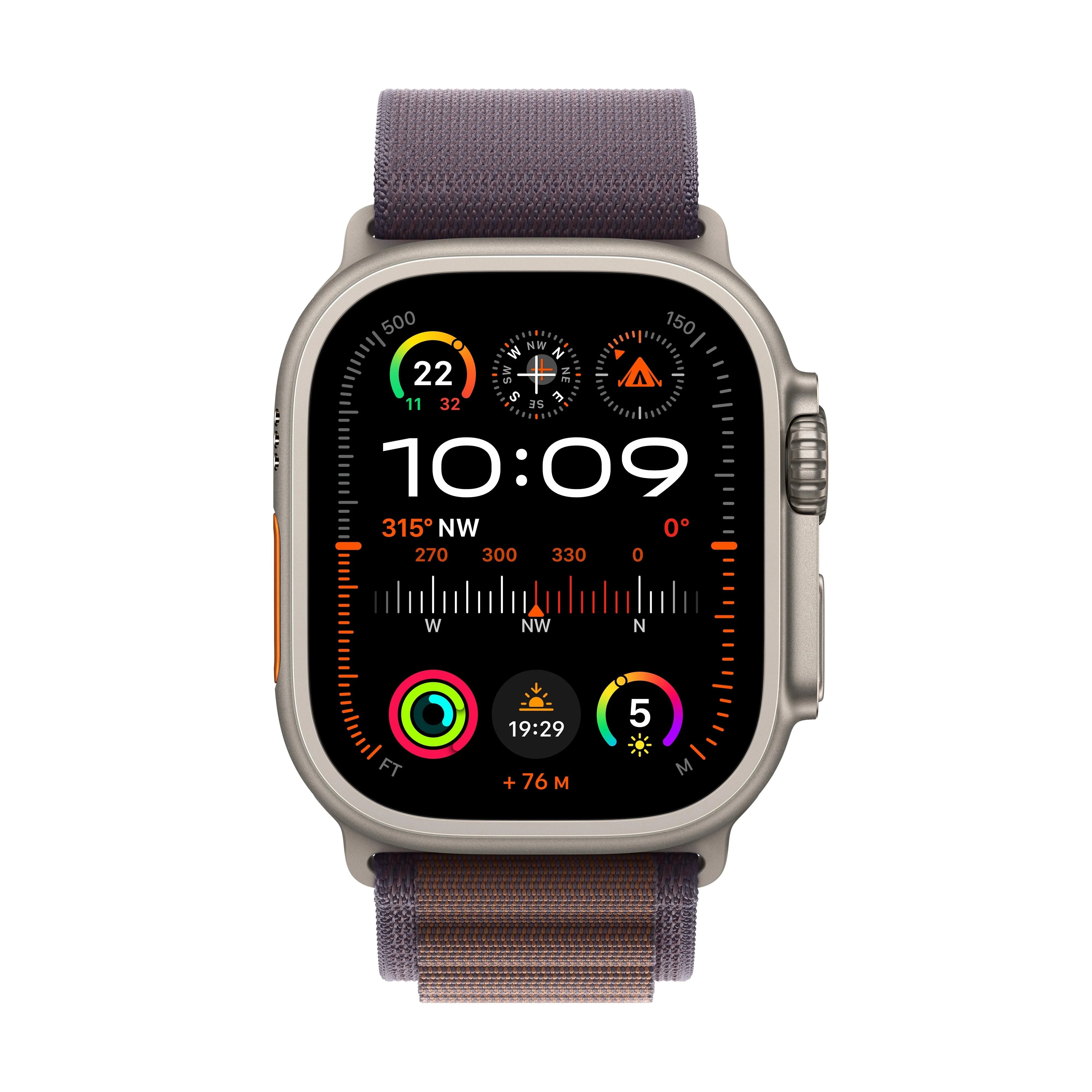Apple Watch Ultra 2 GPS + Cellular 49mm Titanium Case with Indigo Alpine Loop - Large - Image 2