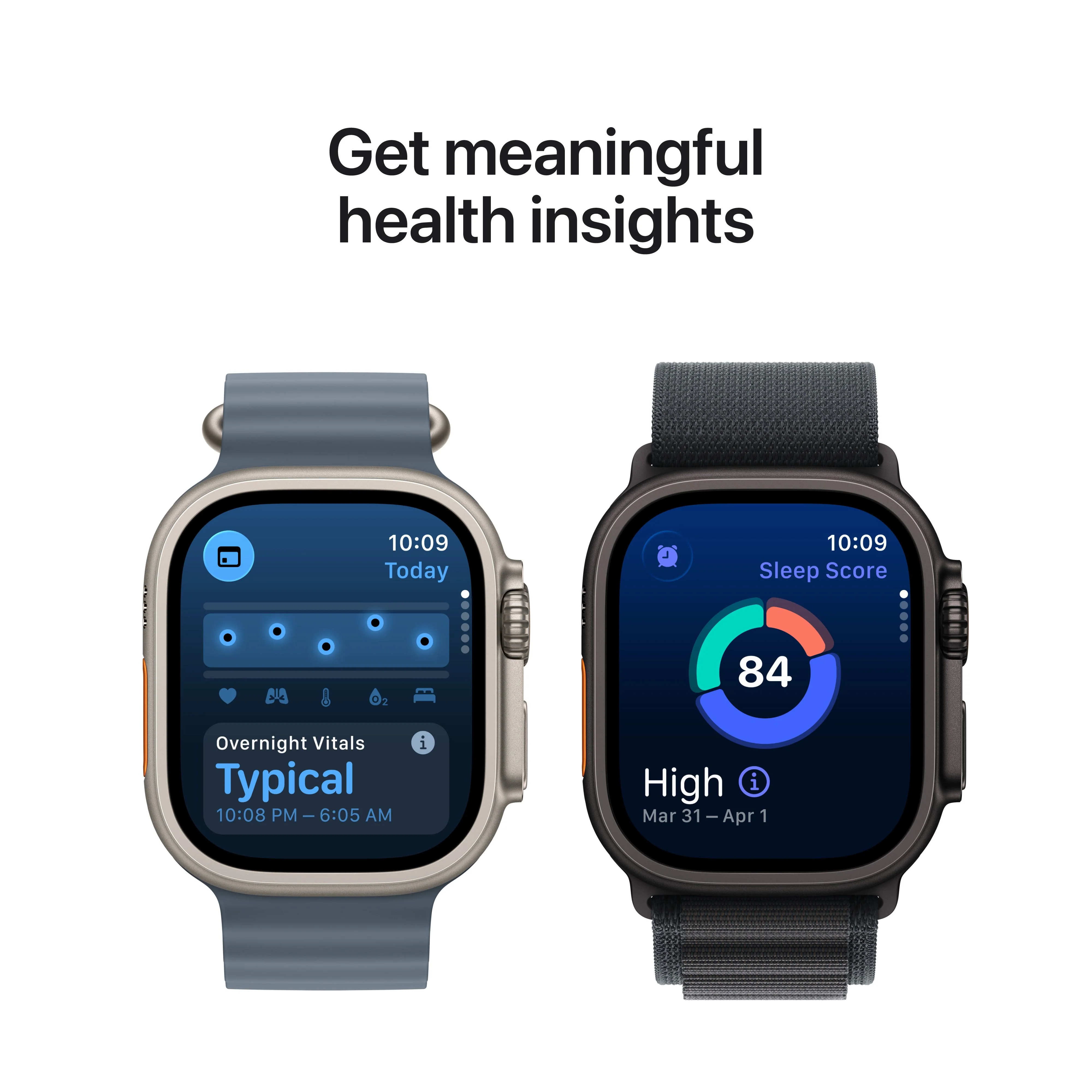 Apple Watch Ultra 3 GPS + Cellular 49mm Natural Titanium Case with Light Blue Alpine Loop - Medium - Image 6