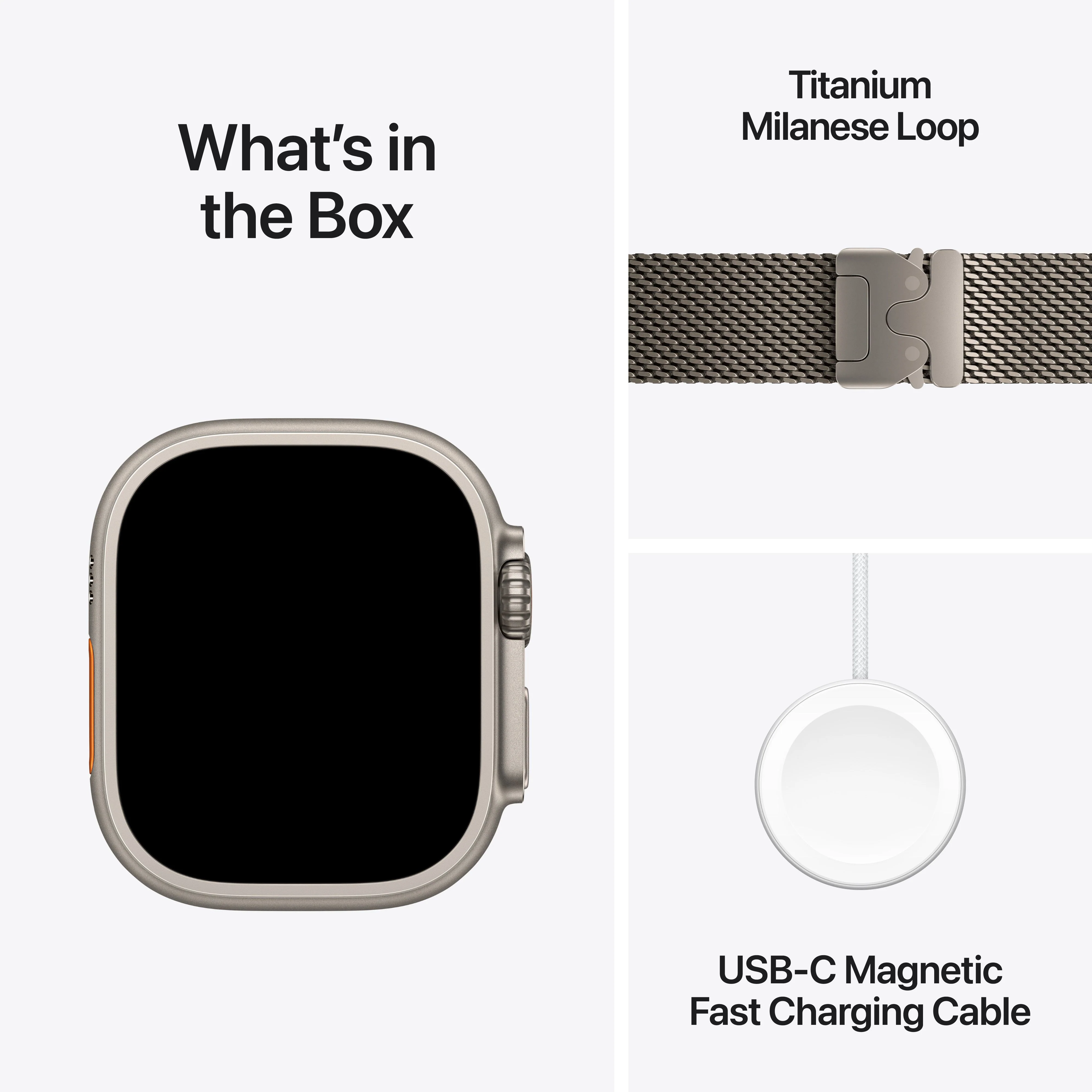 Apple Watch Ultra 3 GPS + Cellular 49mm Natural Titanium Case with Natural Titanium Milanese Loop - Small - Image 7