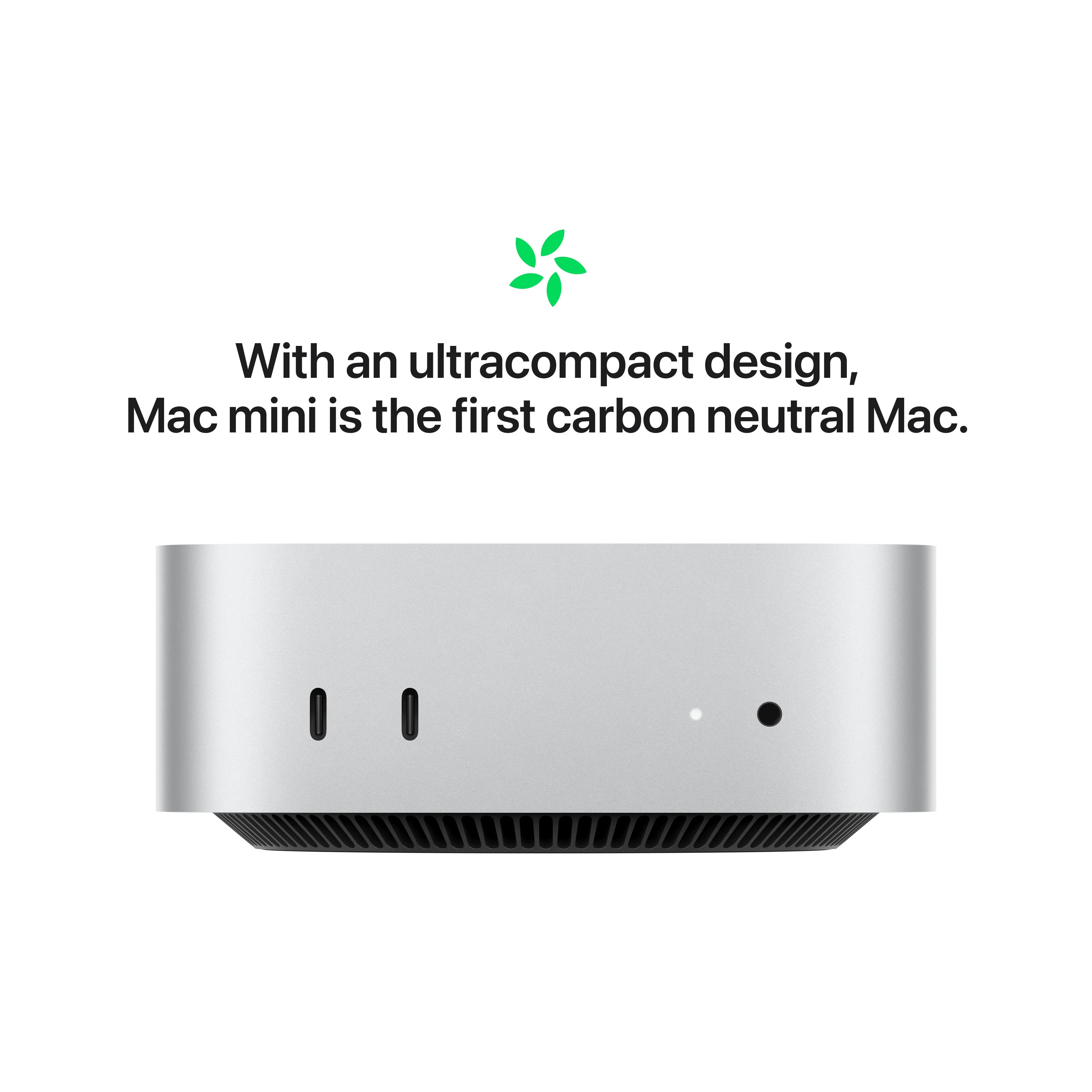 Mac mini: Apple M4 chip with 10-core CPU and 10-core GPU, 256GB SSD - Silver - Image 5