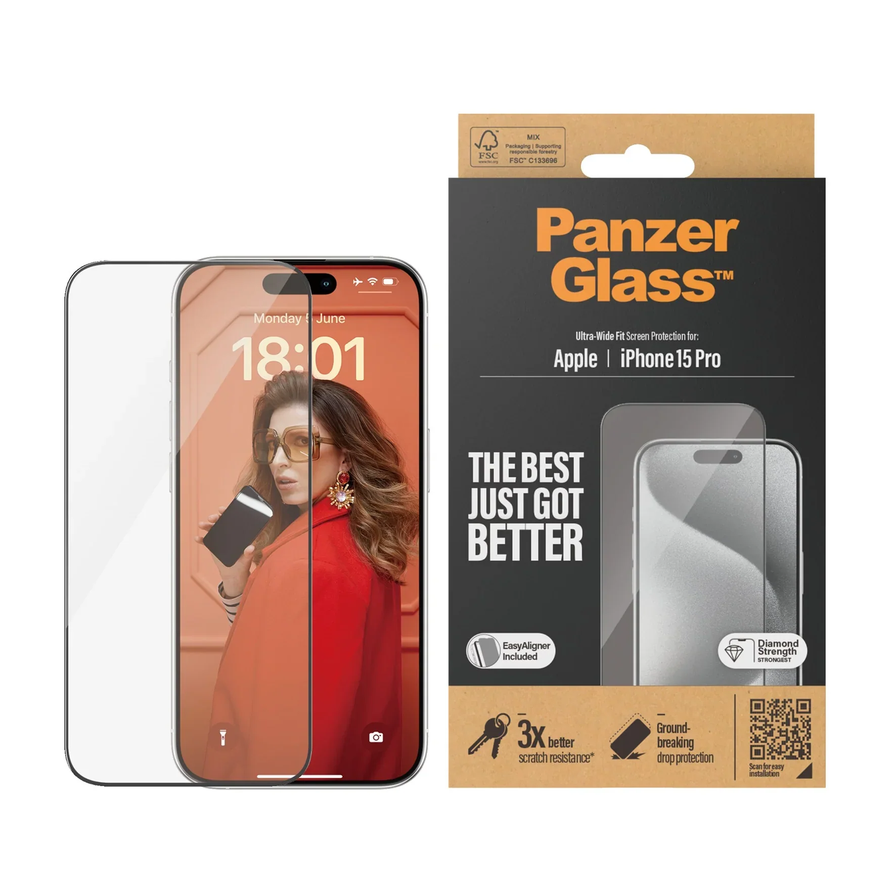 PanzerGlass UWF Glass for iPhone 15 (Clear) - Image 2