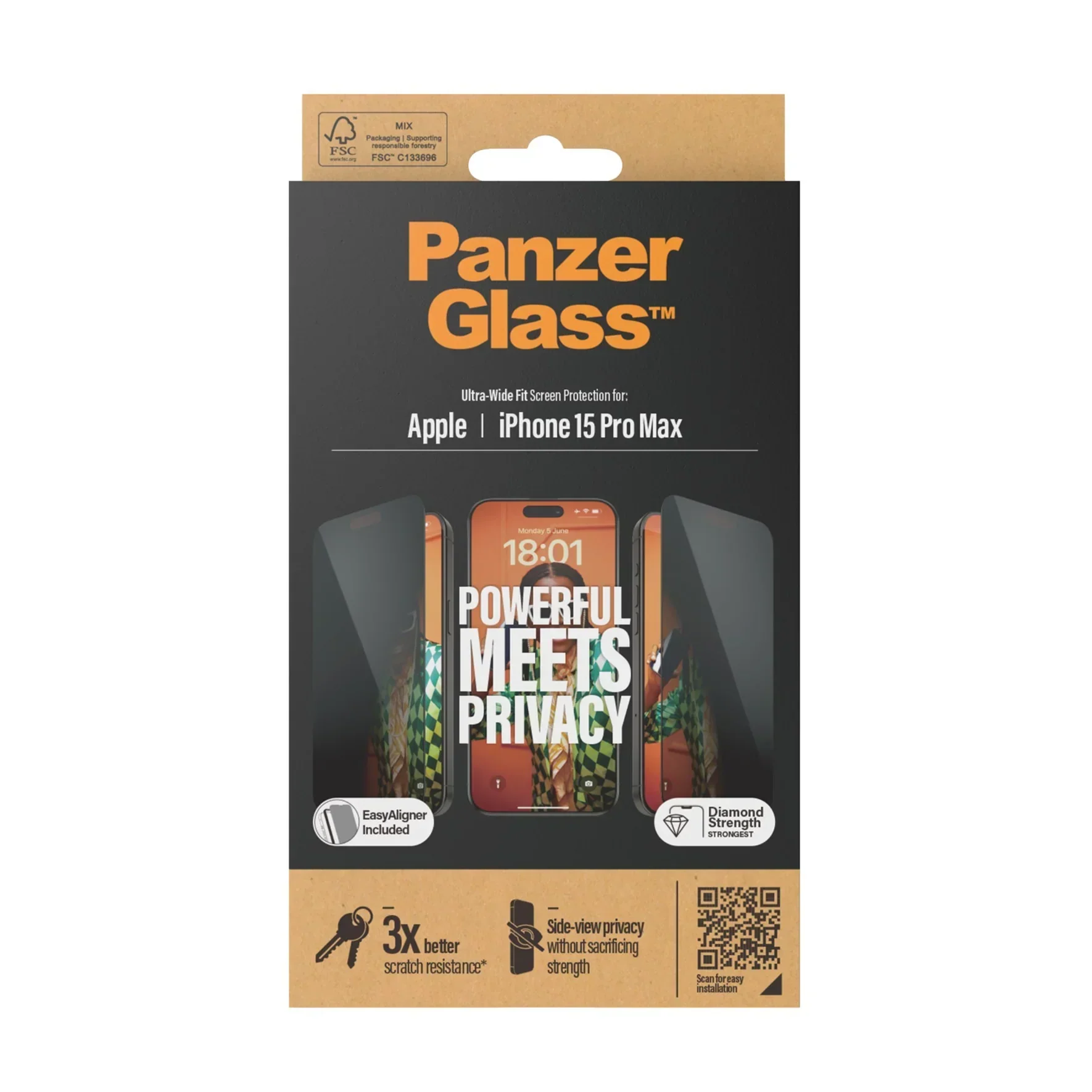 PanzerGlass UWF Glass for iPhone 15 Pro (Privacy) - Image 3